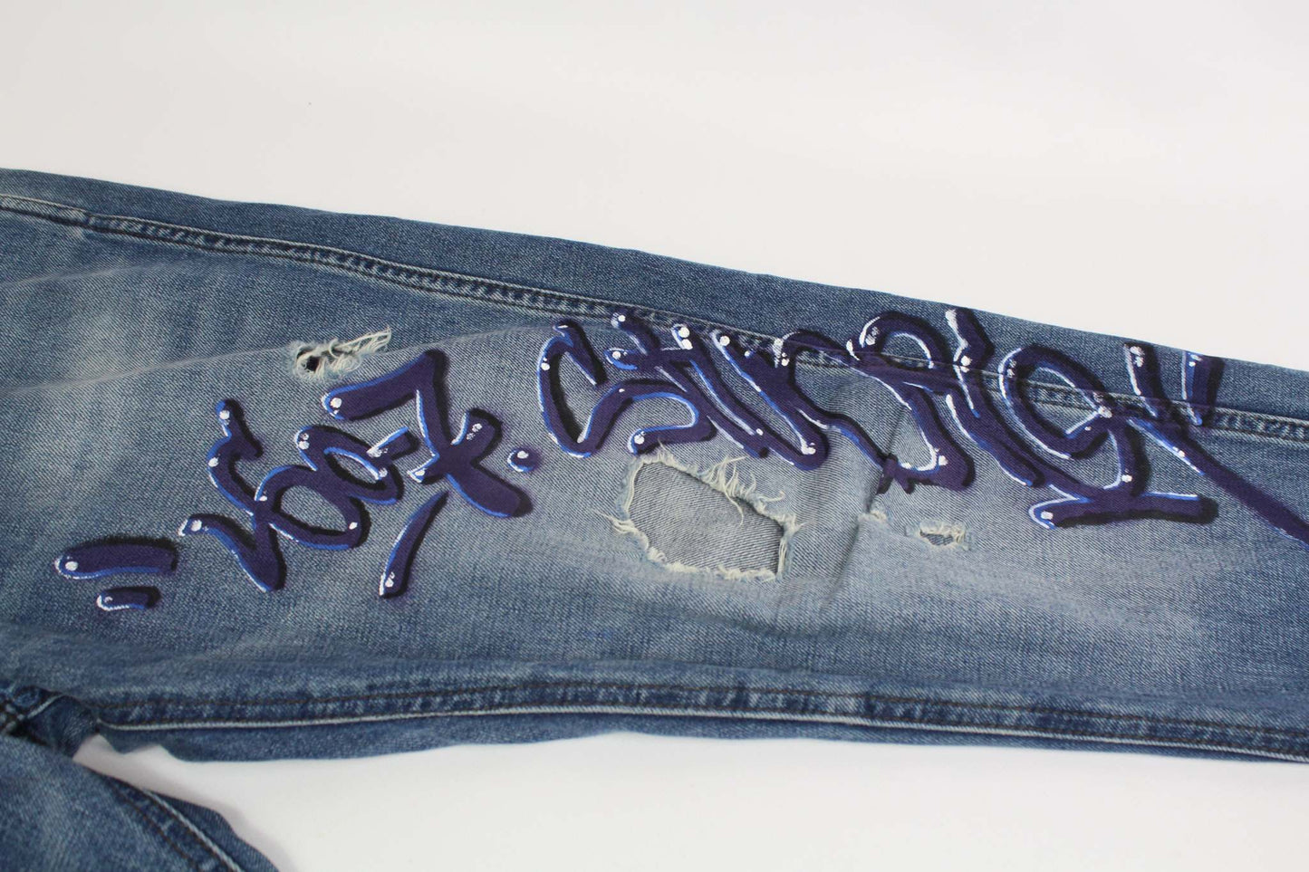 Denim Hand Painted Custom - Hose