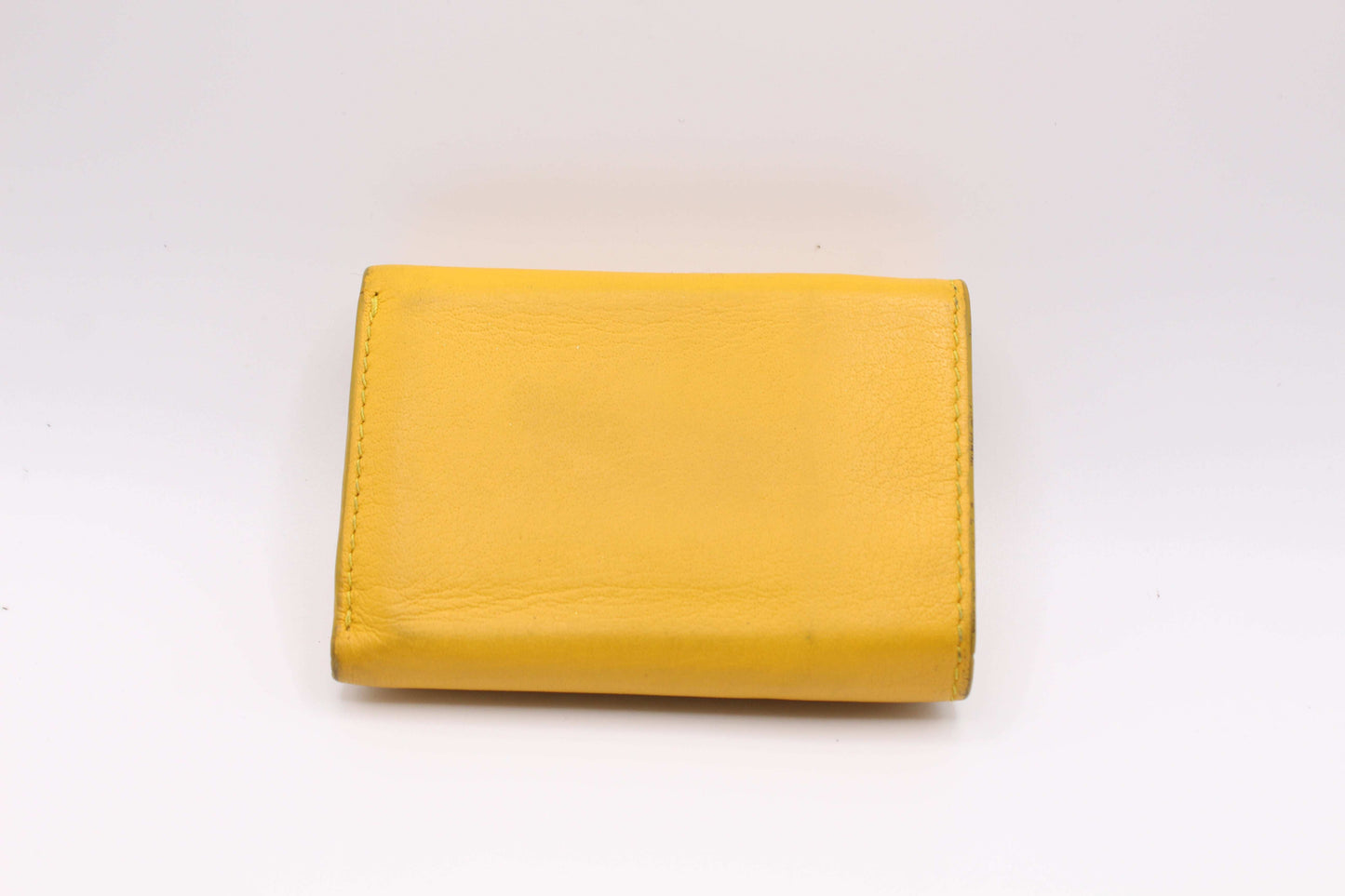 Balenciaga Portmonee Yellow leather wallet, size 10x7, good condition.