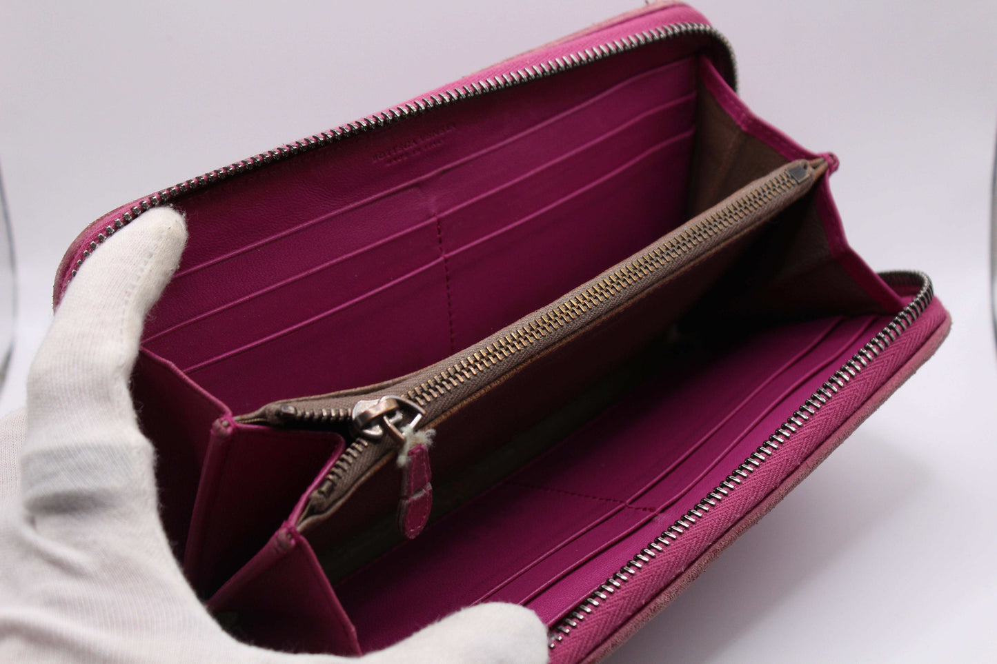 Bottega Veneta Long Wallet Pink - Portmonee