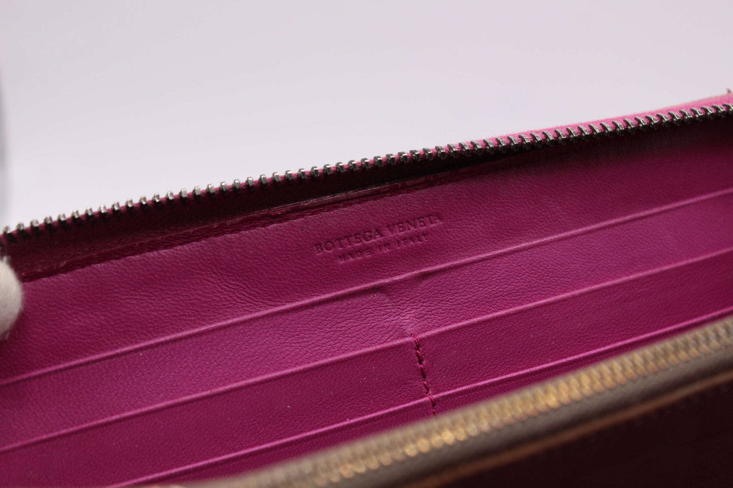 Bottega Veneta Long Wallet Pink - Portmonee