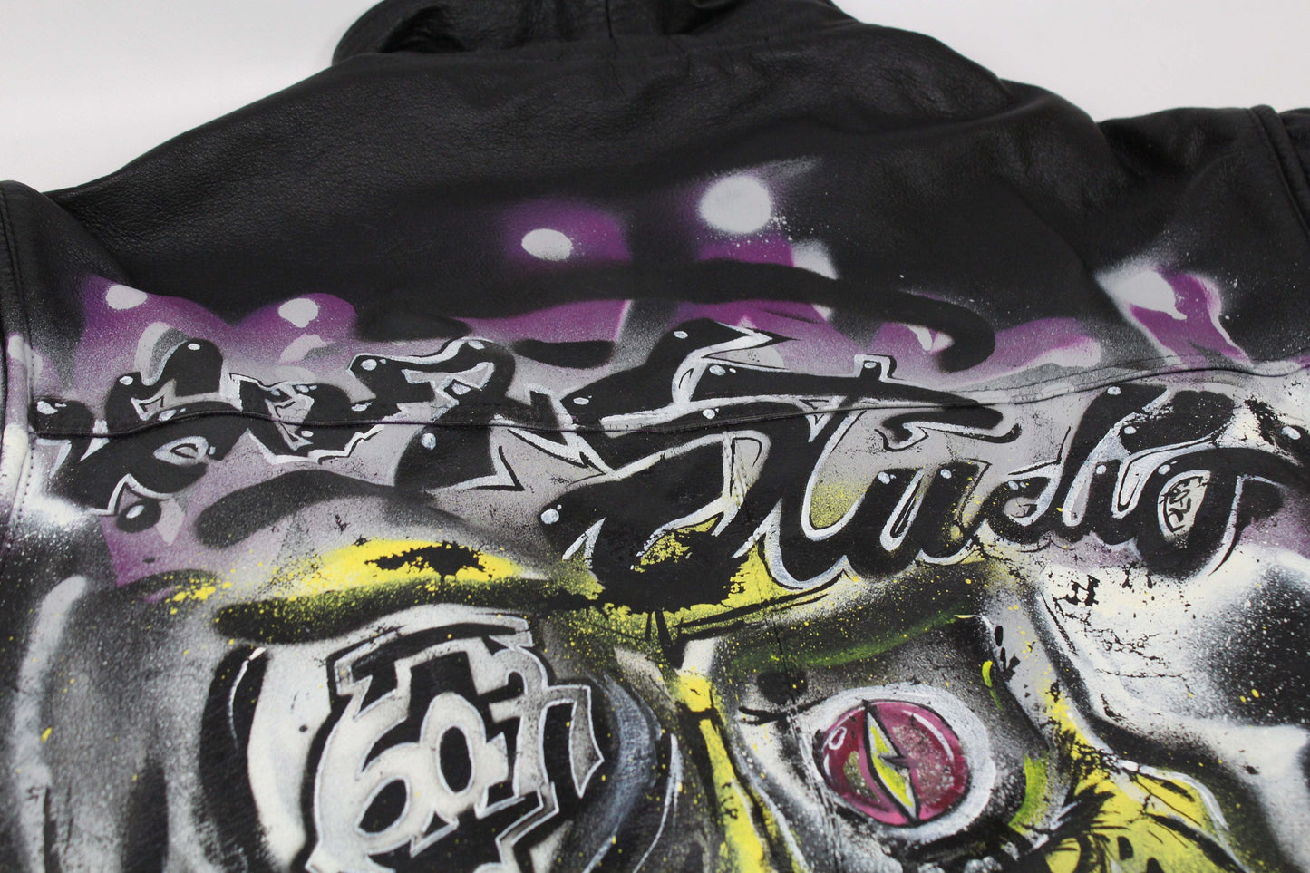 Hand Painted Custom Leatherjacket 1/1 | LAYZSSHOP | Vintage Vintage