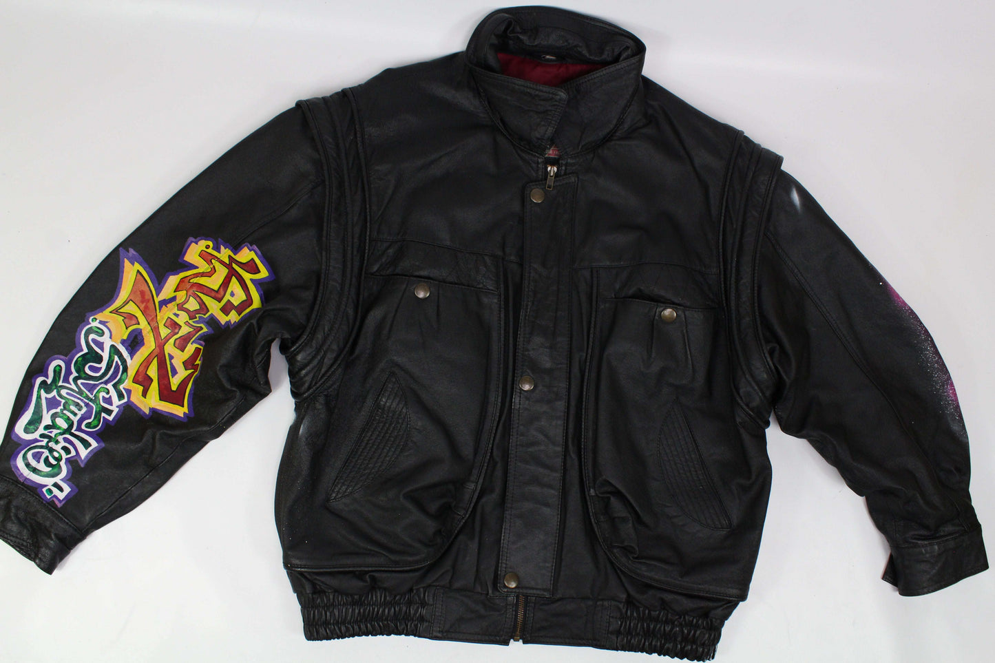 Hand Painted Custom Leatherjacket 1/1 | LAYZSSHOP | Vintage Vintage