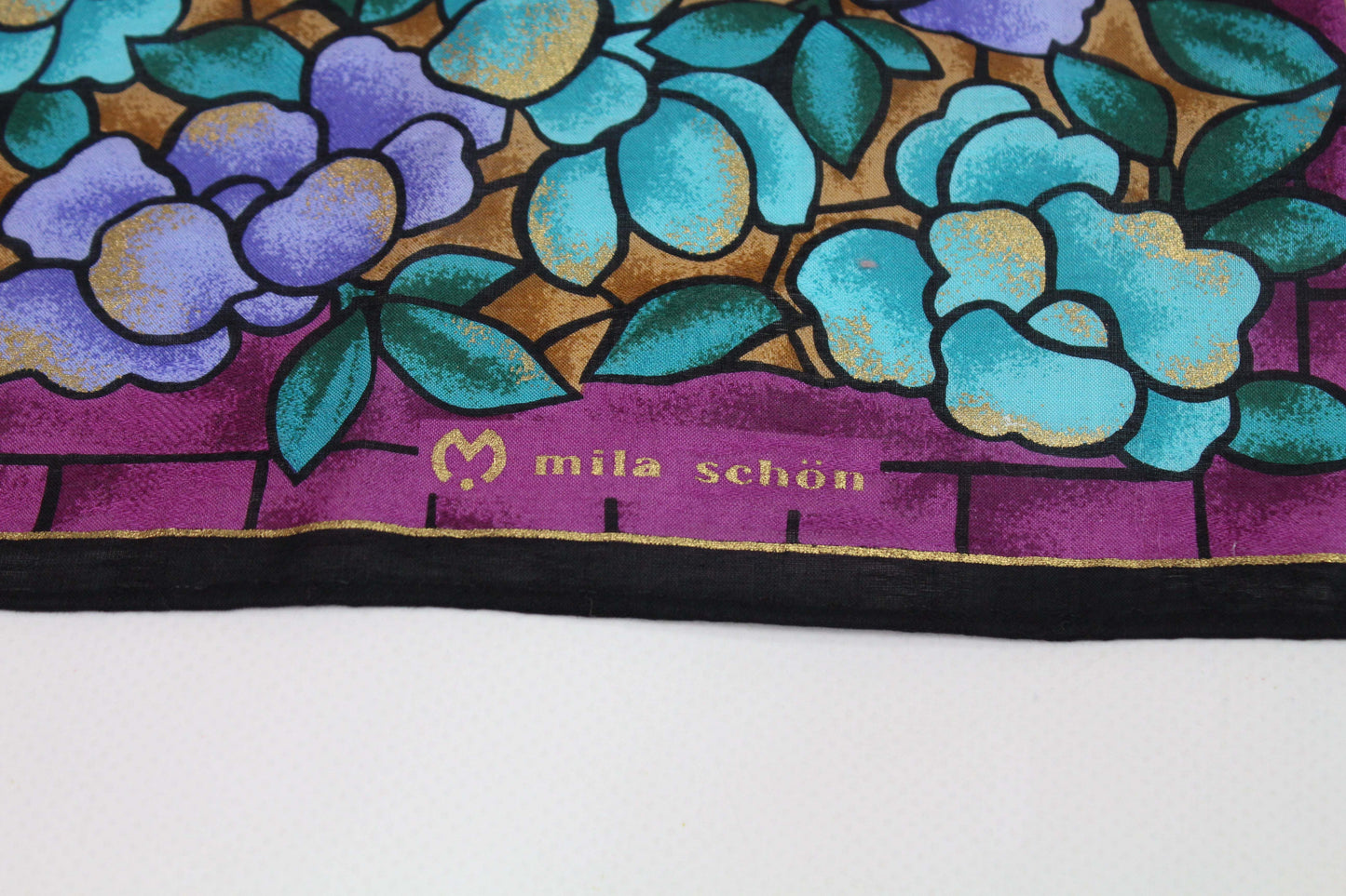 MILA SCHÖN Scarf Green/Blue - Bandana