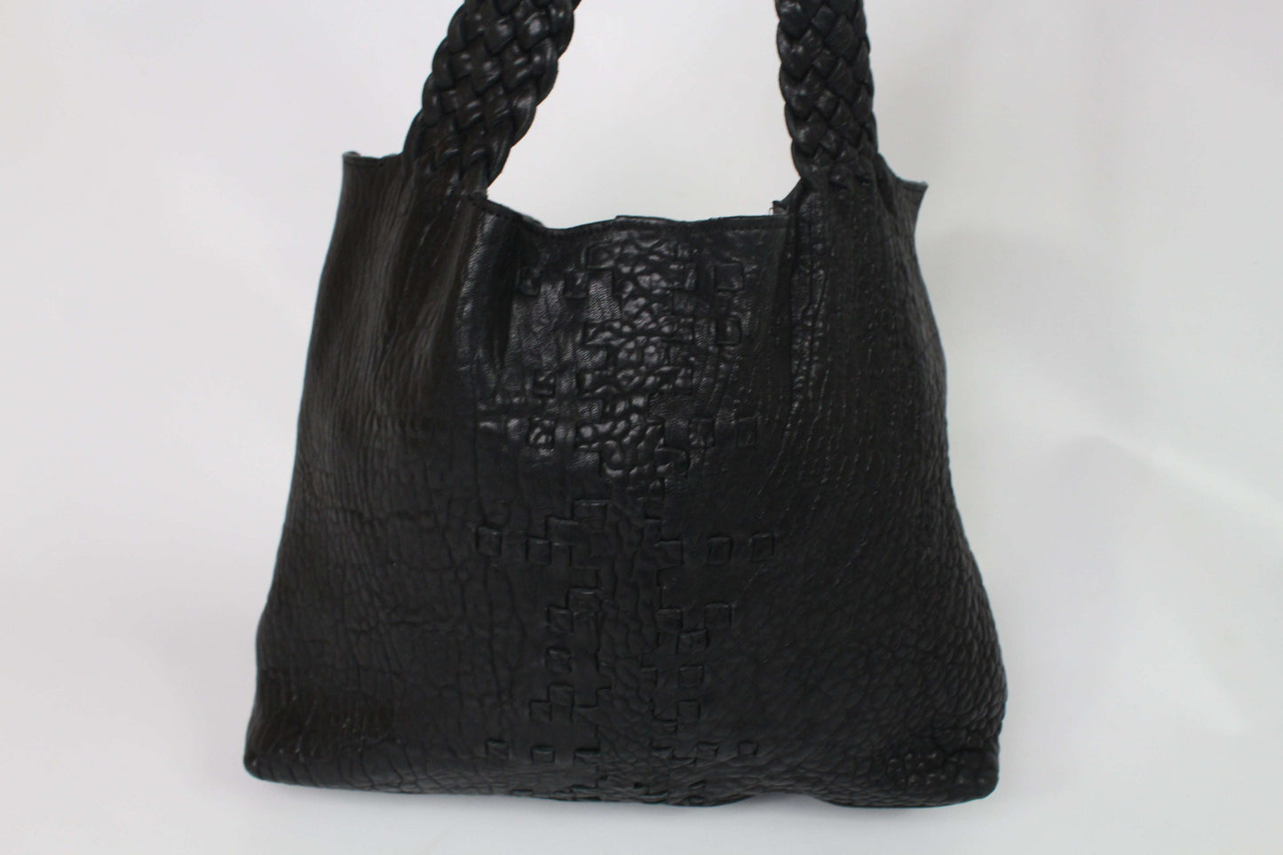 FALORNI Italia Le Borse black leather handbag, size 40x30x12 cm.