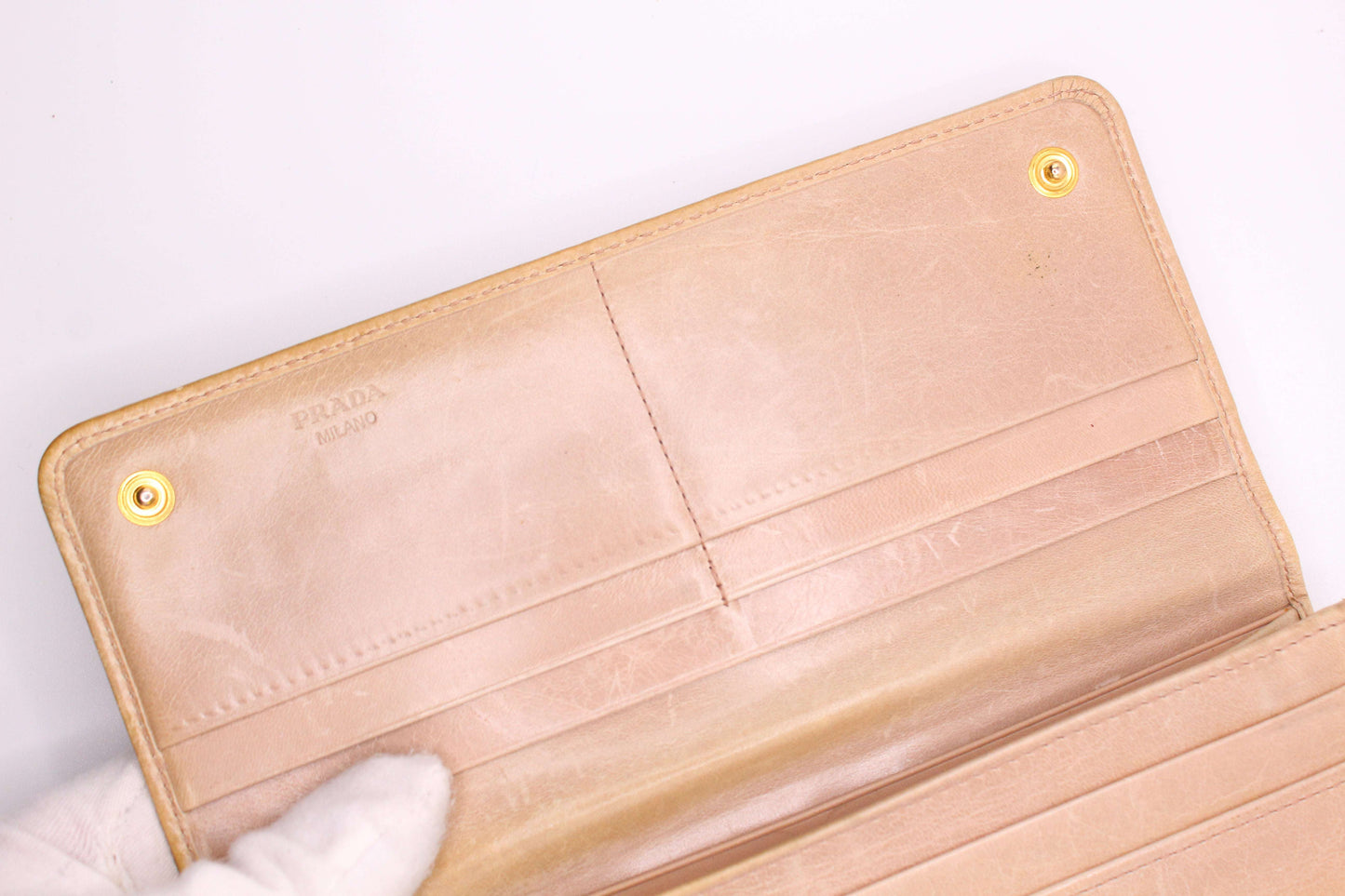 PRADA Longwallet Beige - Portmonee