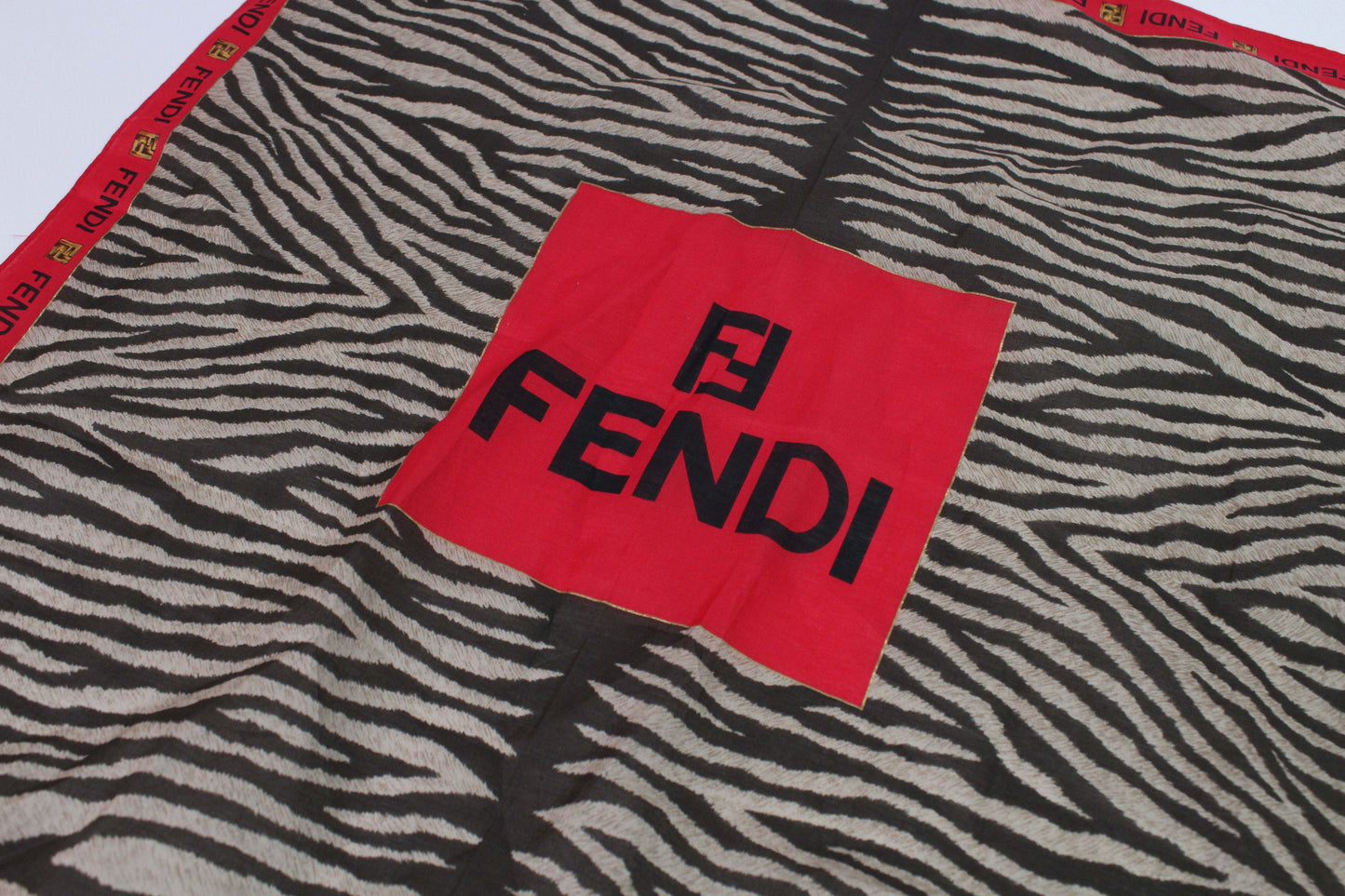 FENDI Scarf Brown Monogram | LAYZSSHOP | Fendi Vintage