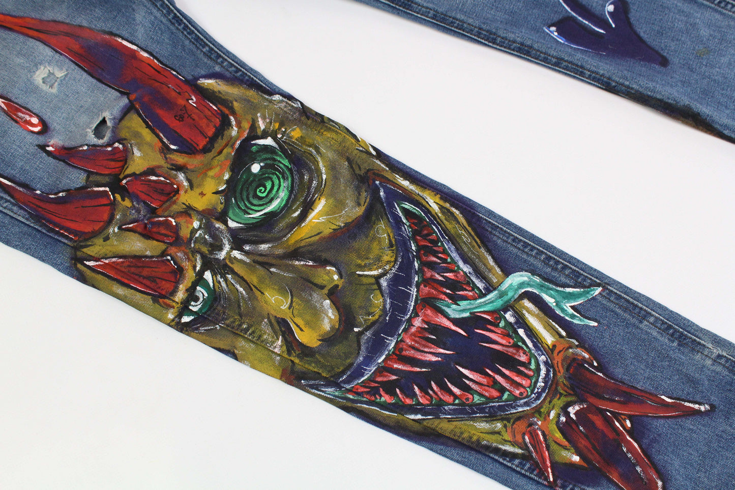 Denim Hand Painted Custom - Hose