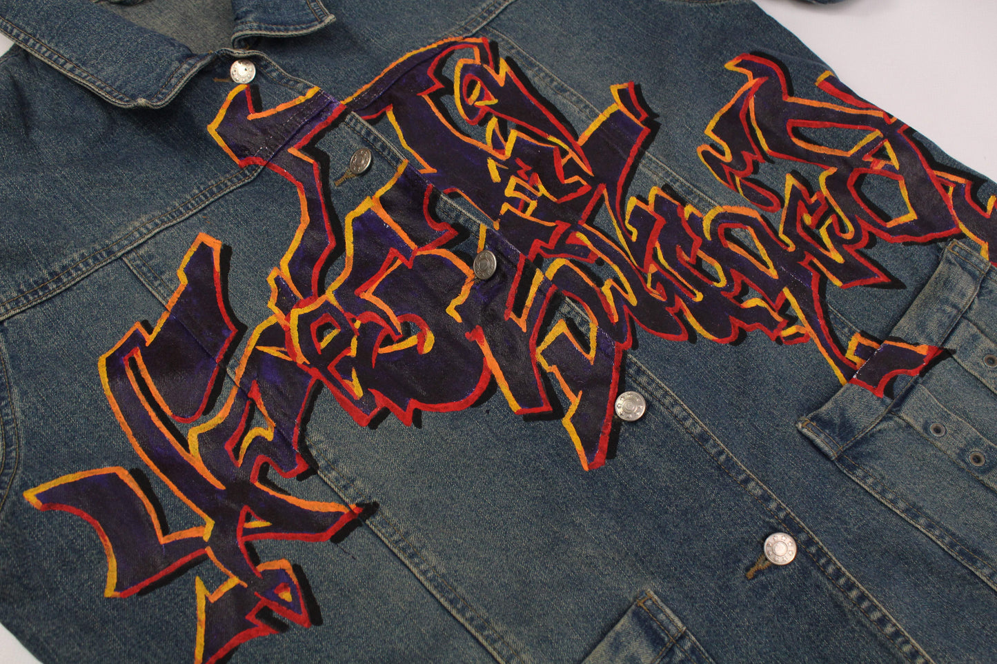 Hand Painted Custom Jeansjacket 1/1 | LAYZSSHOP | Vintage Vintage