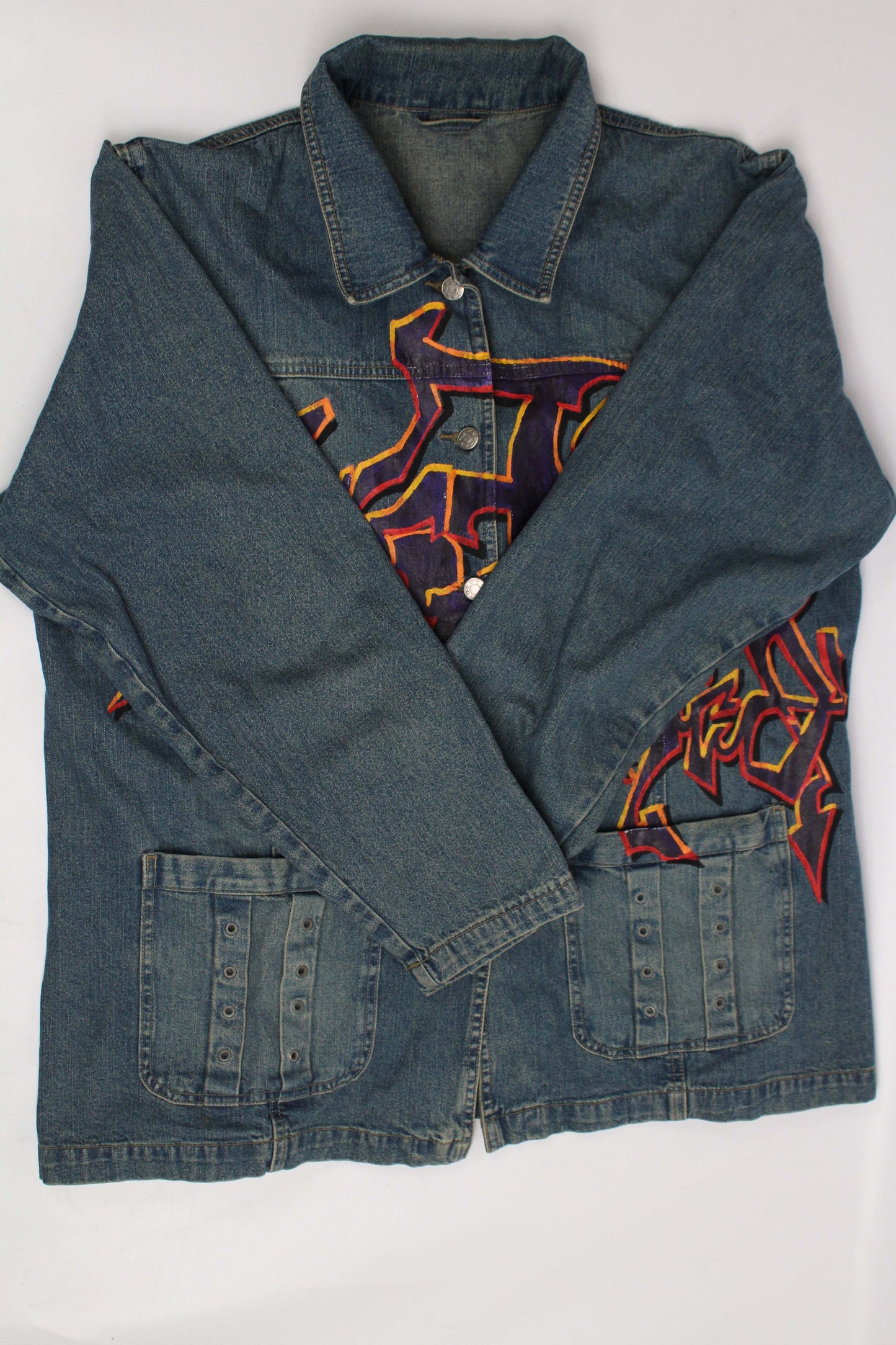 Hand Painted Custom Jeansjacket 1/1 | LAYZSSHOP | Vintage Vintage