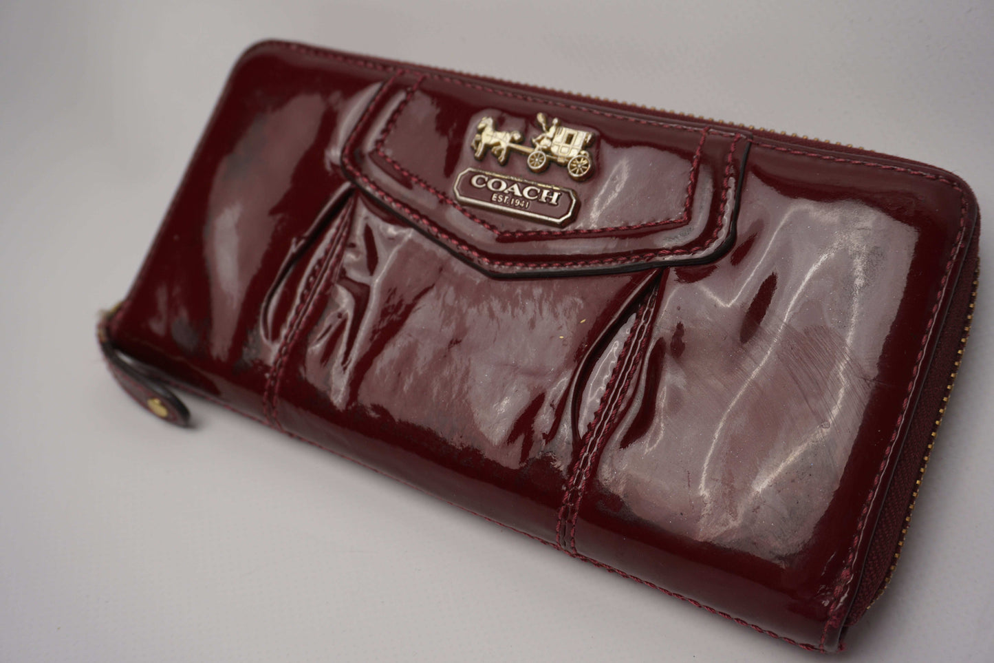 COACH Leather Portemonnaie Red | LAYZSSHOP | Coach Vintage