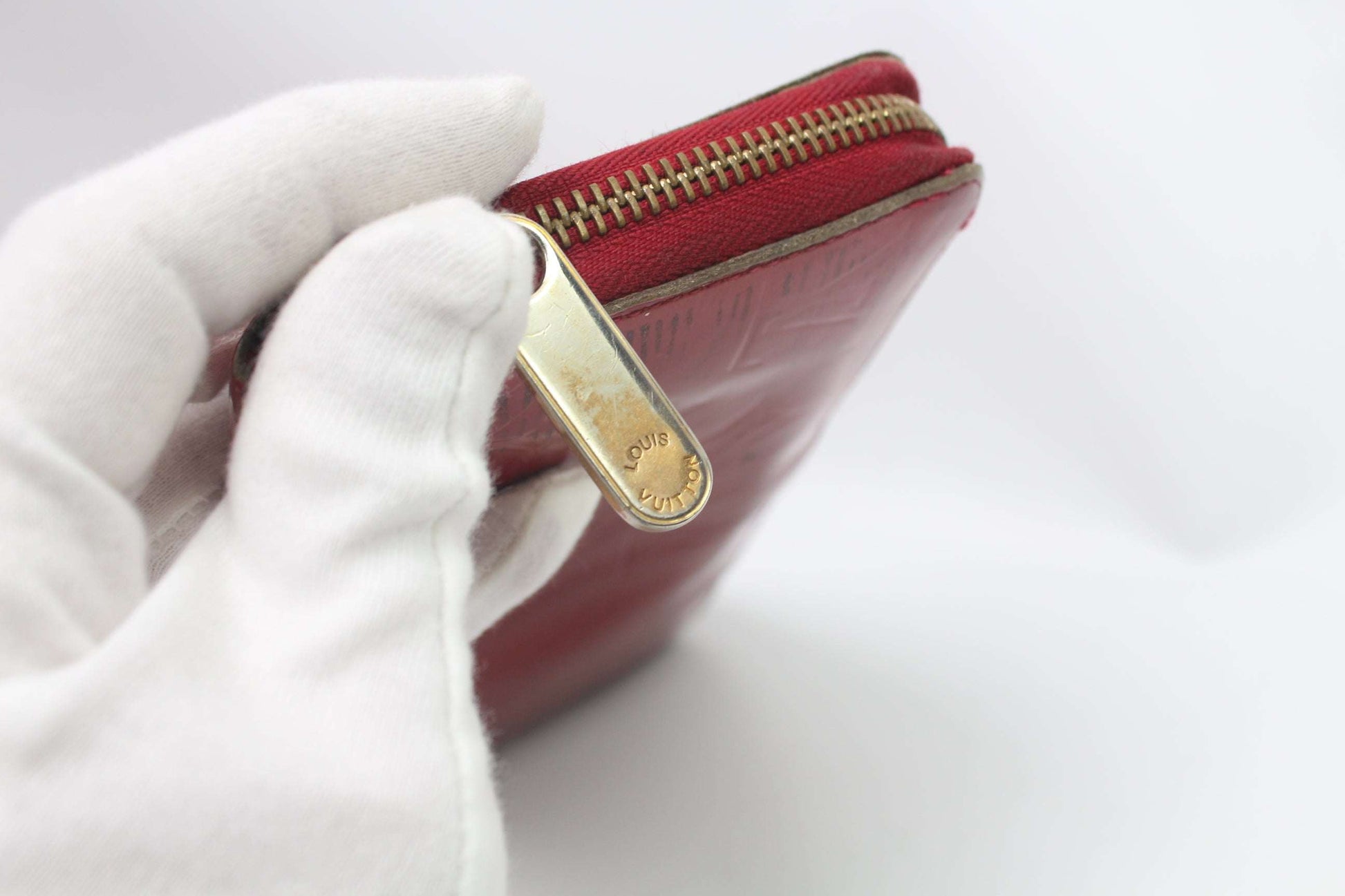 LOUIS VUITTON Longwallet Vernise Red | LAYZSSHOP | Louis Vuitton Vintage