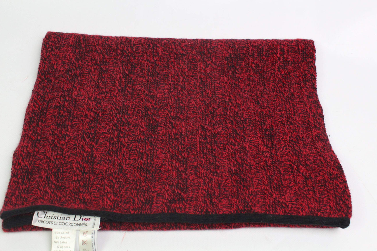 CHRISTIAN DIOR Muffler Red/Black