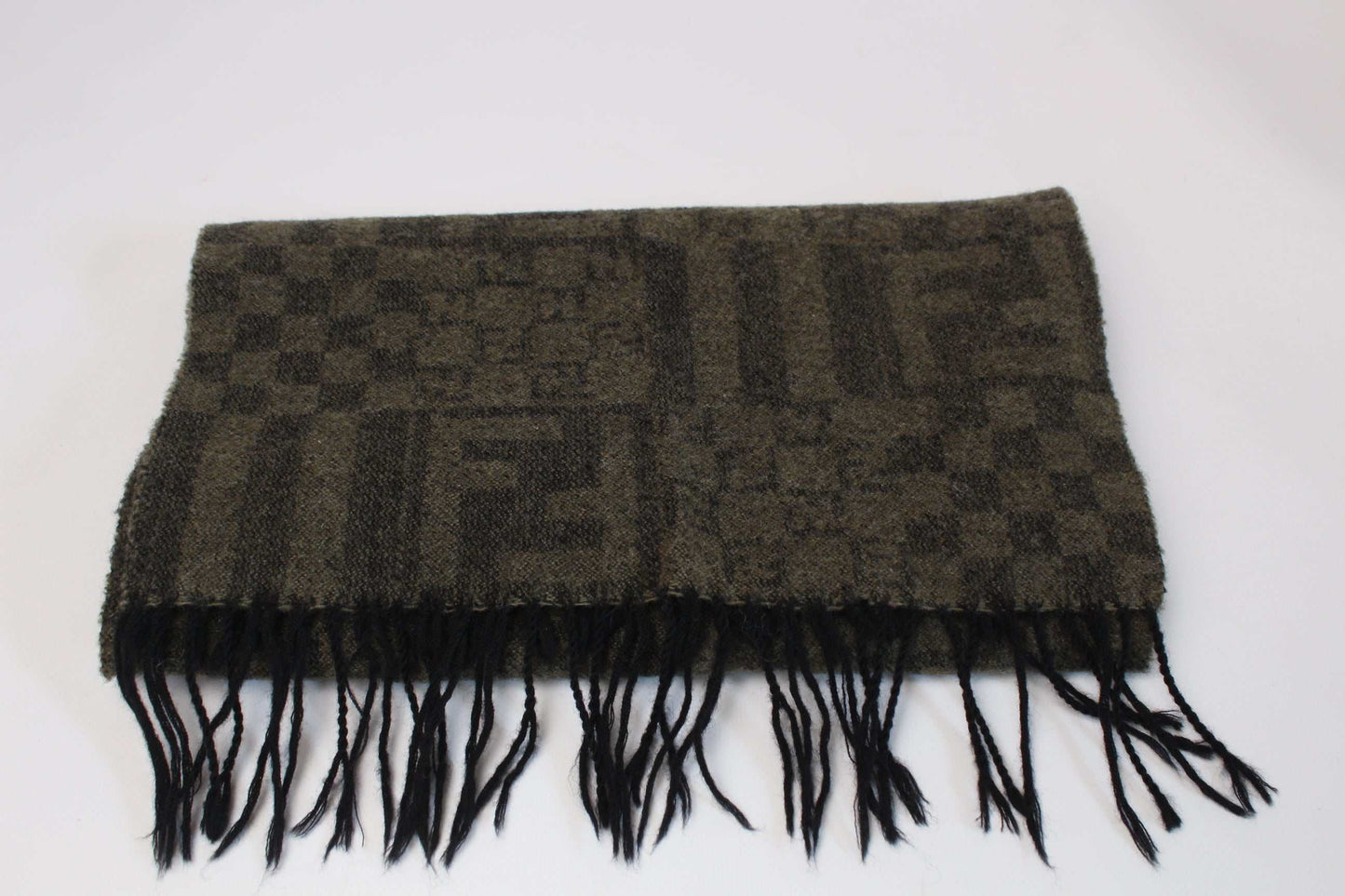 FENDI Muffler Brown Monogram | LAYZSSHOP | Fendi Vintage