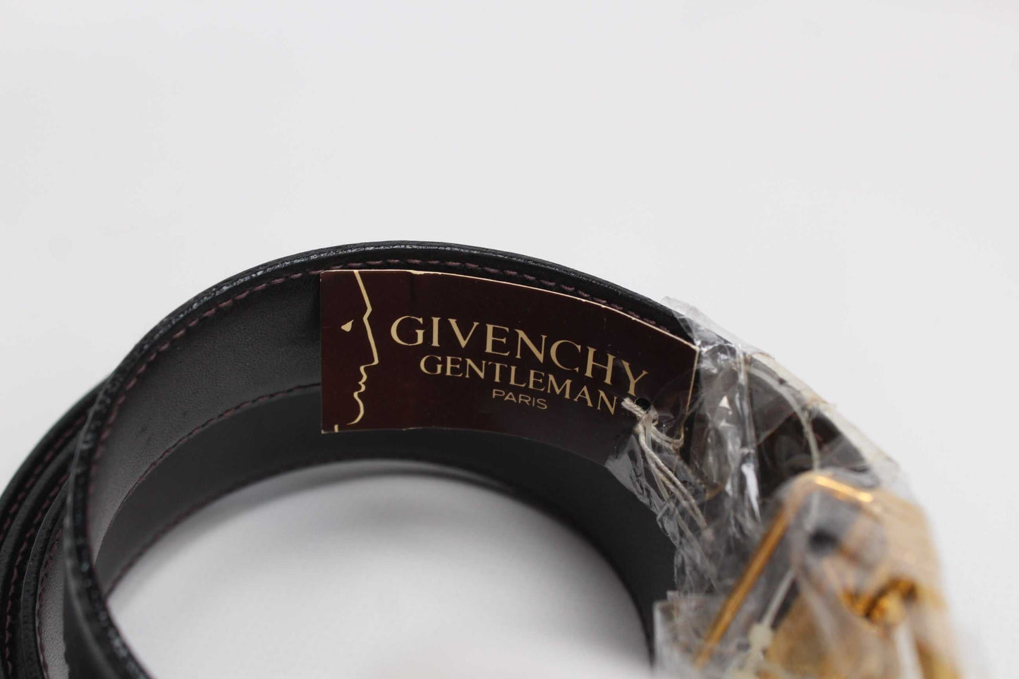 GIVENCHY Gentleman Paris Black Leather Belt | LAYZSSHOP | Pierre Cardin Vintage