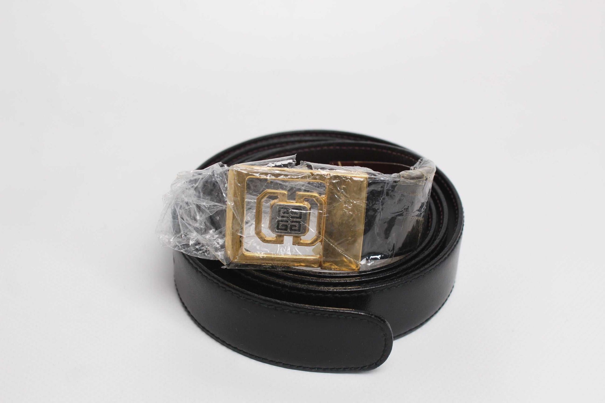 GIVENCHY Gentleman Paris Black Leather Belt | LAYZSSHOP | Pierre Cardin Vintage