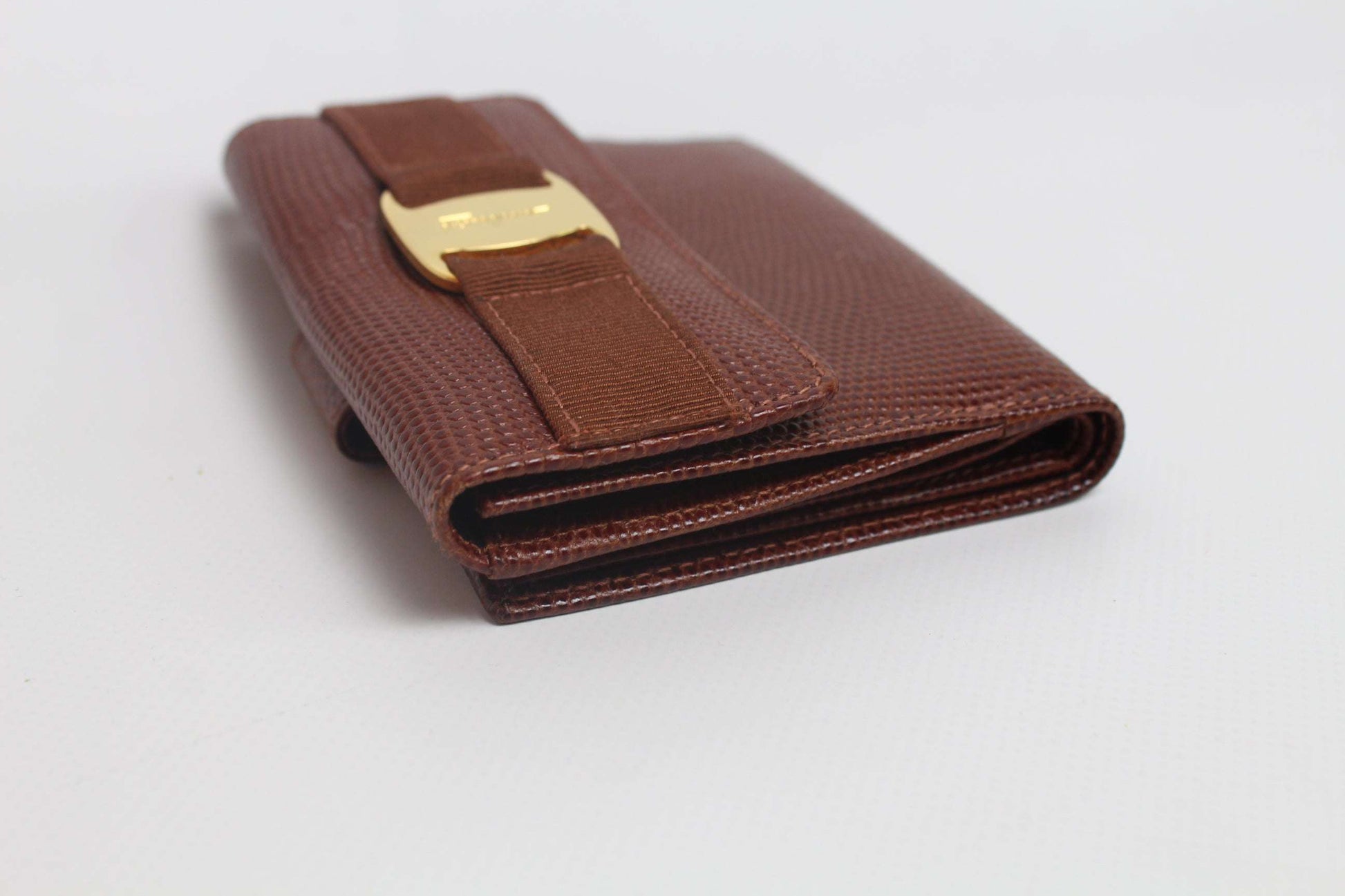 SALVATORE FERRAGAMO Leather Portemonnaie Brown | LAYZSSHOP | Salvatore Ferragamo Vintage