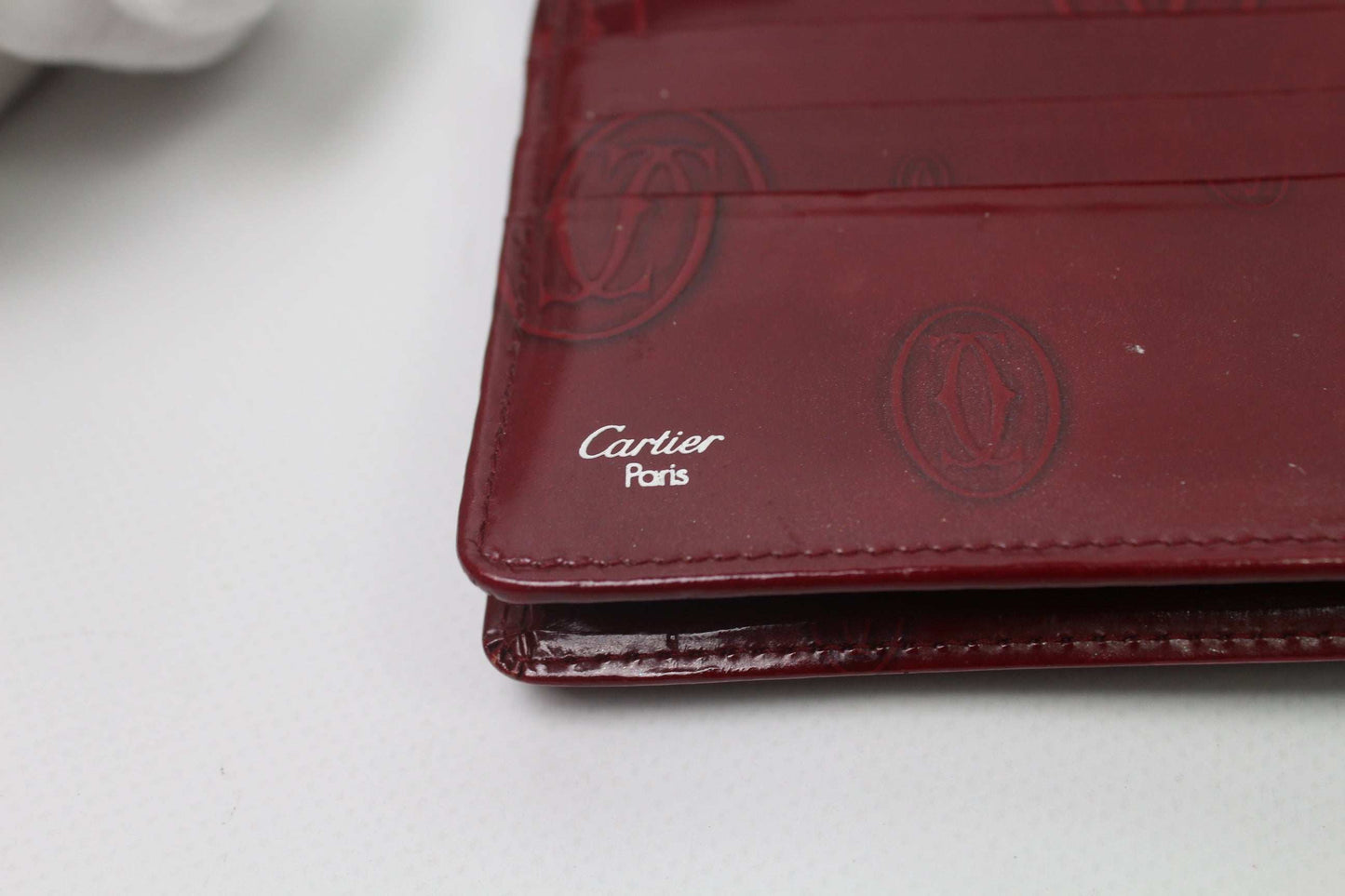 CARTIER Leather Longwallet Bordeaux | LAYZSSHOP | Cartier Vintage