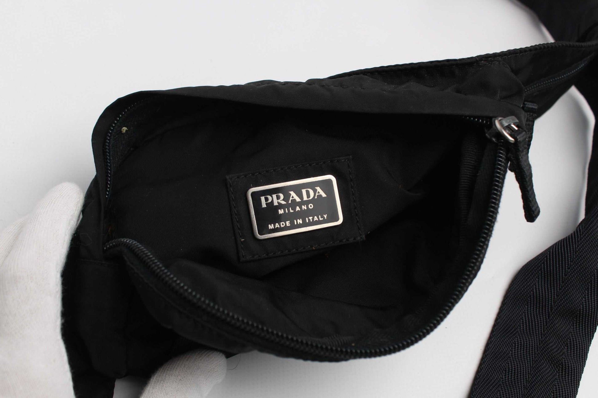 PRADA Nylon Waistbag Black | LAYZSSHOP | Prada Vintage