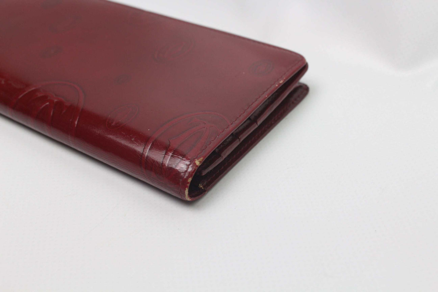 CARTIER Leather Longwallet Bordeaux | LAYZSSHOP | Cartier Vintage