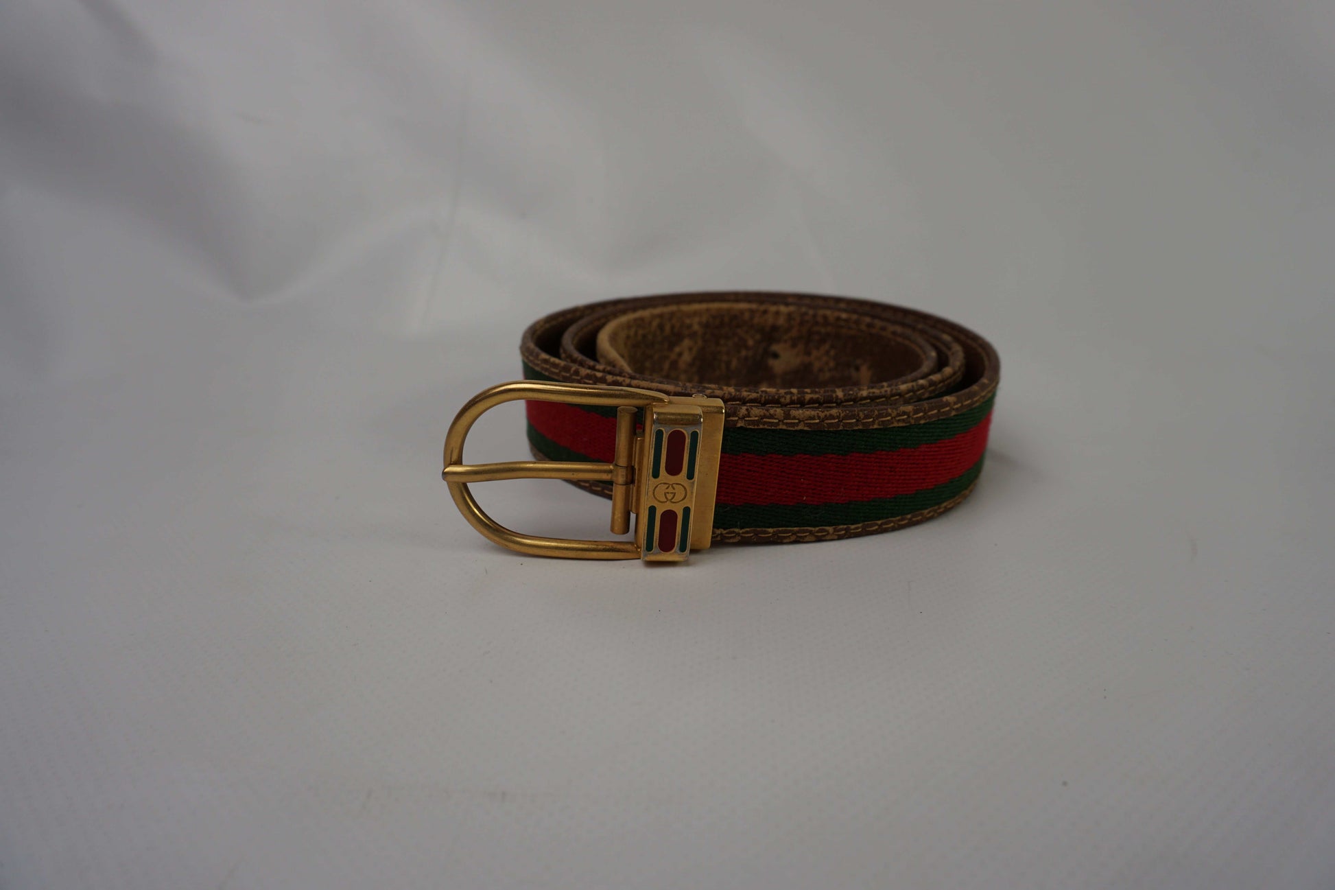 GUCCI Cotton Belt Red/Green | LAYZSSHOP | Gucci Vintage