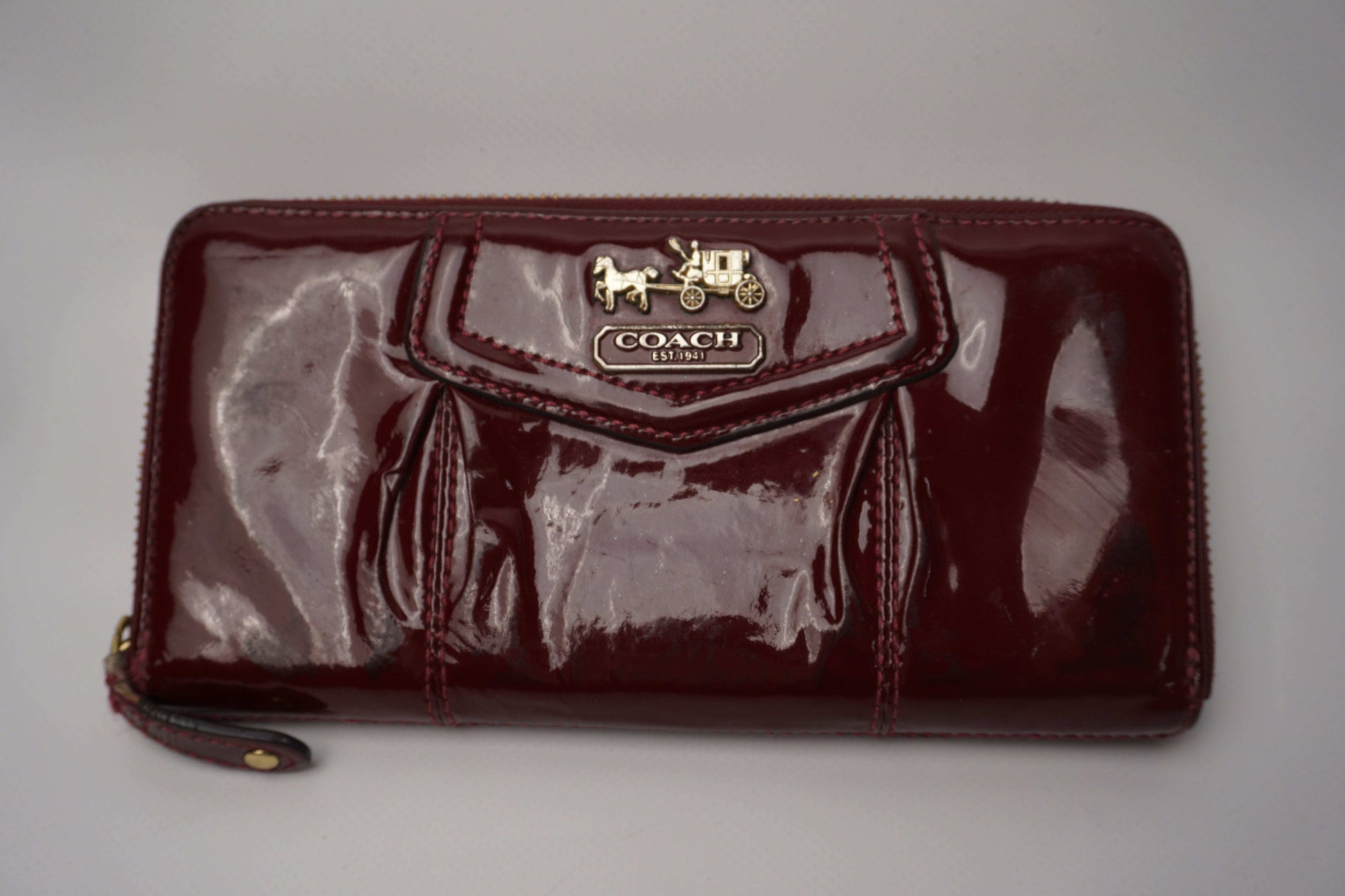 COACH Leather Portemonnaie Red | LAYZSSHOP | Coach Vintage