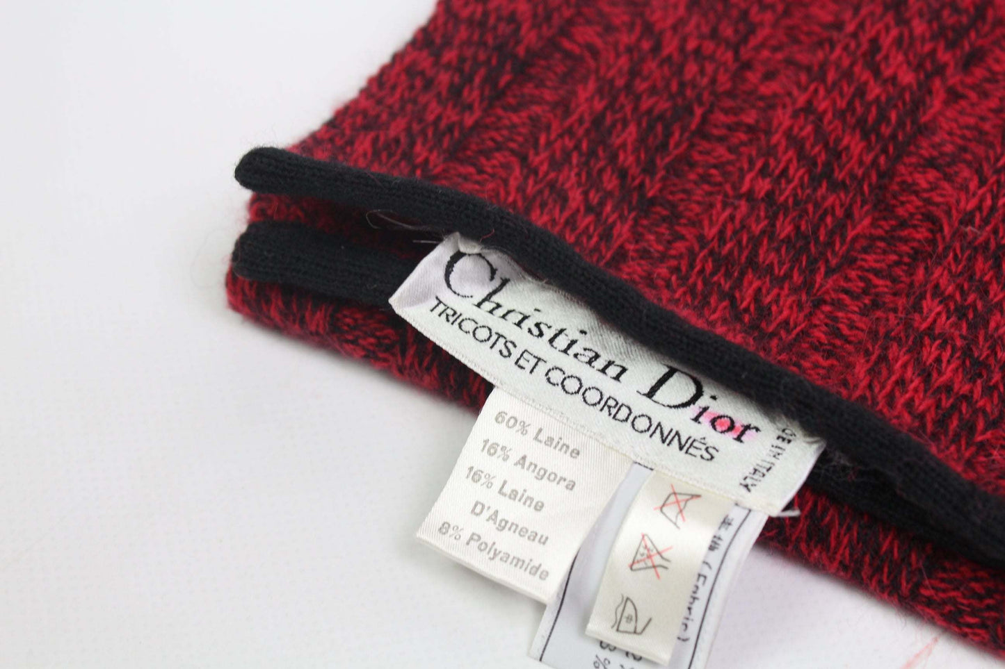 CHRISTIAN DIOR Muffler Red/Black