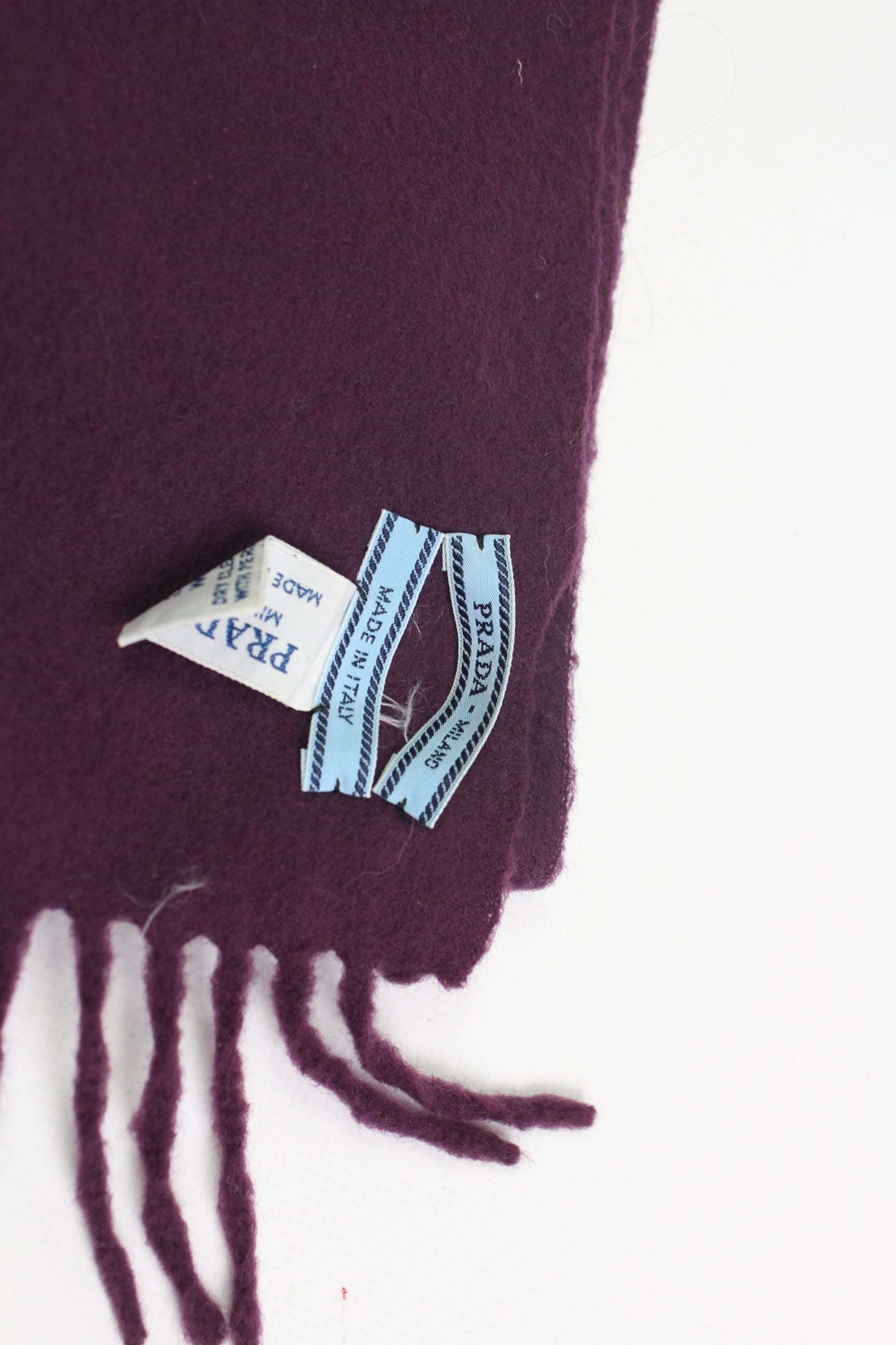 PRADA Wool Muffler Lila | LAYZSSHOP | Prada Vintage