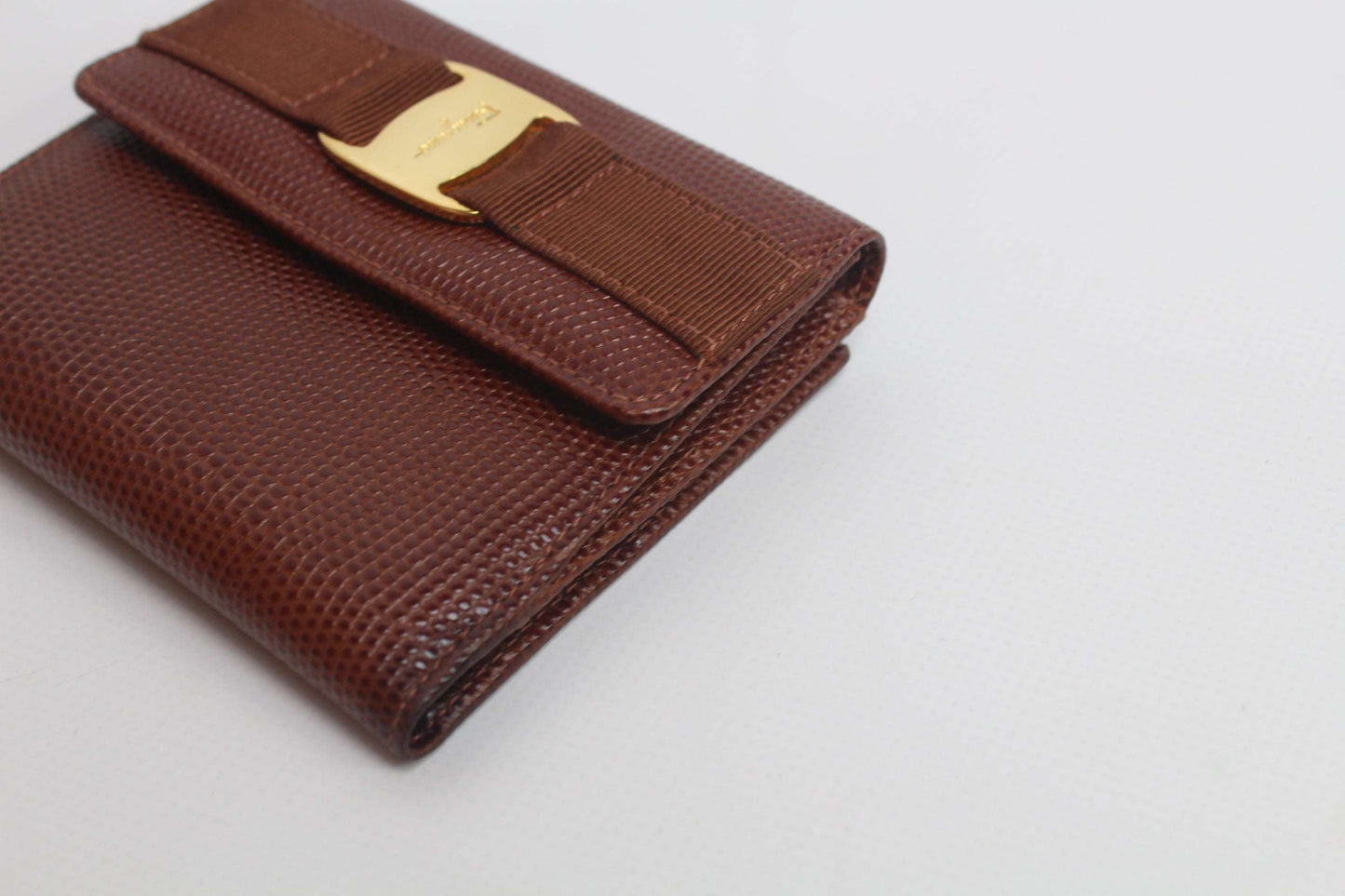 SALVATORE FERRAGAMO Leather Portemonnaie Brown | LAYZSSHOP | Salvatore Ferragamo Vintage