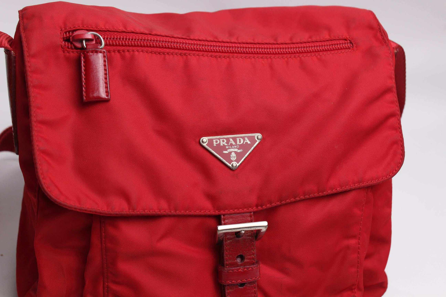 PRADA Messenger Bag Red | LAYZSSHOP | Prada Vintage