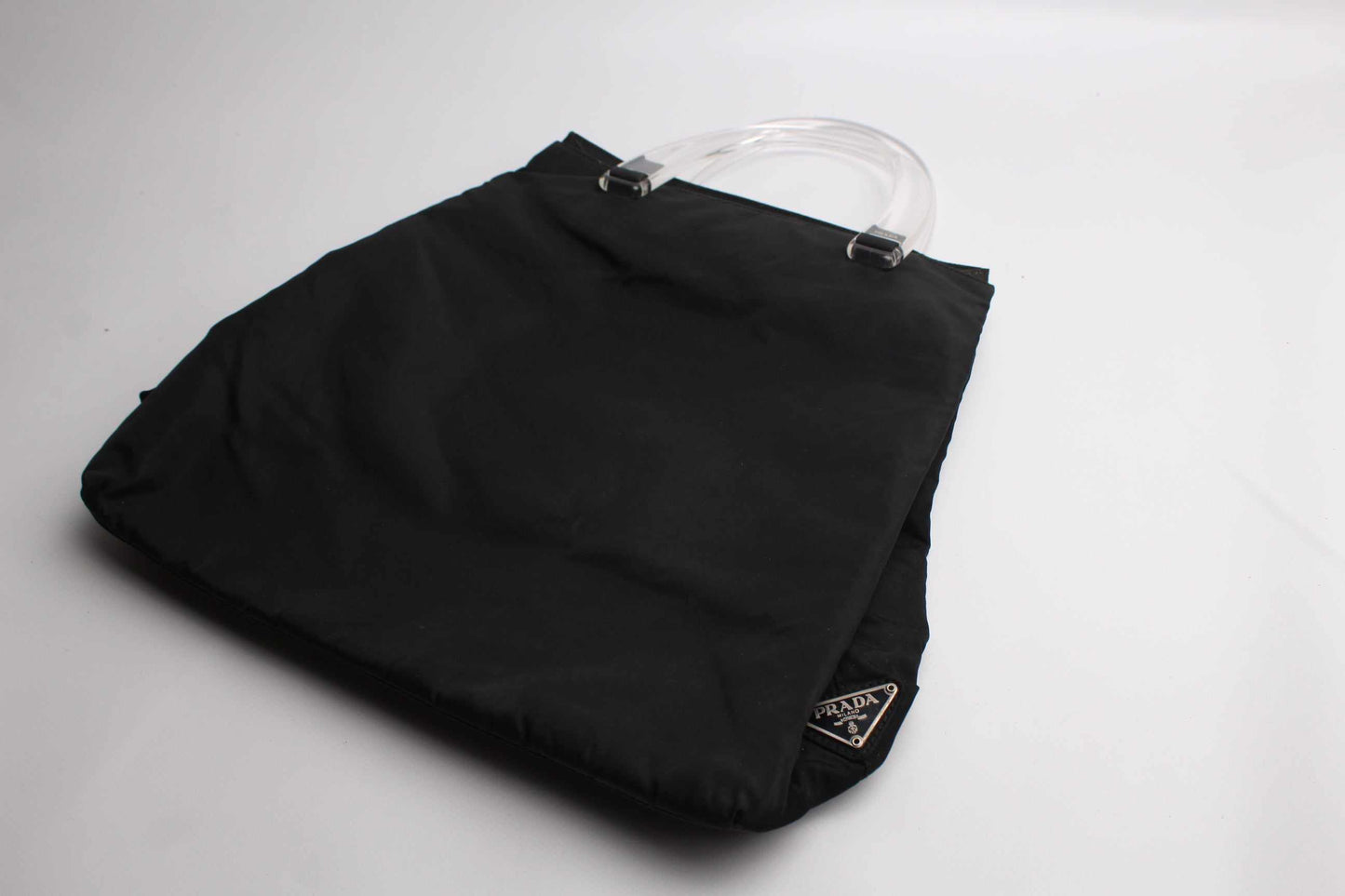 PRADA Black Shopper Plastic | LAYZSSHOP | Prada Vintage