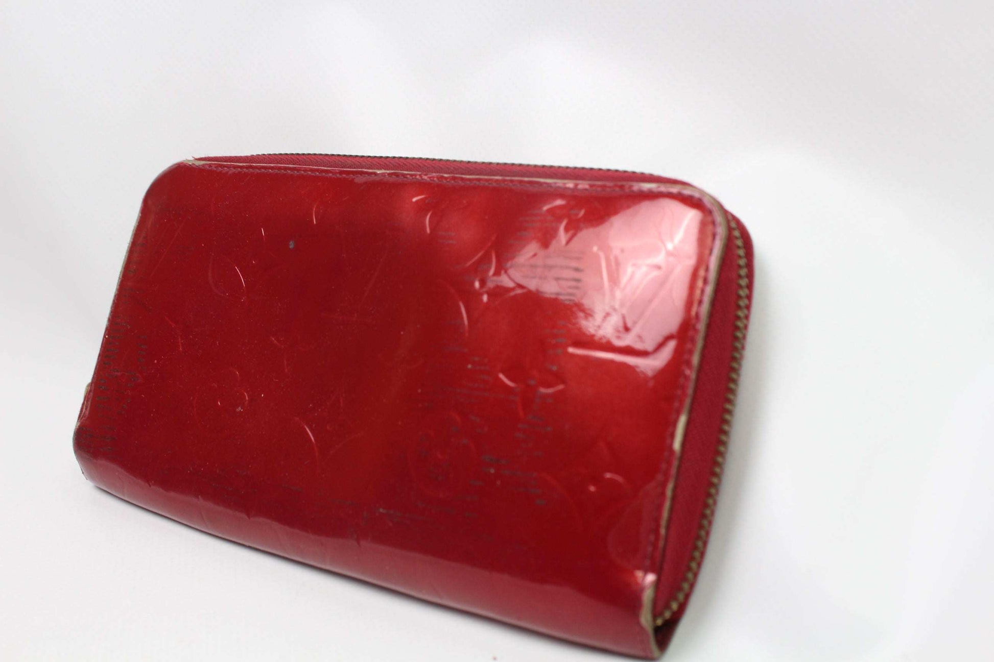 LOUIS VUITTON Longwallet Vernise Red | LAYZSSHOP | Louis Vuitton Vintage