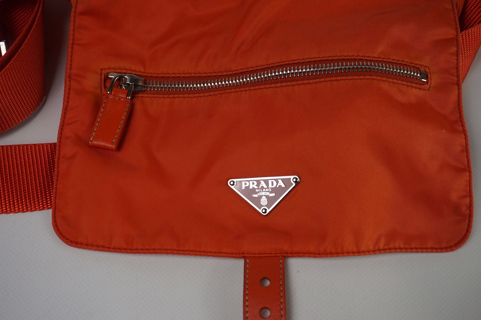 PRADA Messenger Bag One Strap Orange | LAYZSSHOP | Prada Vintage