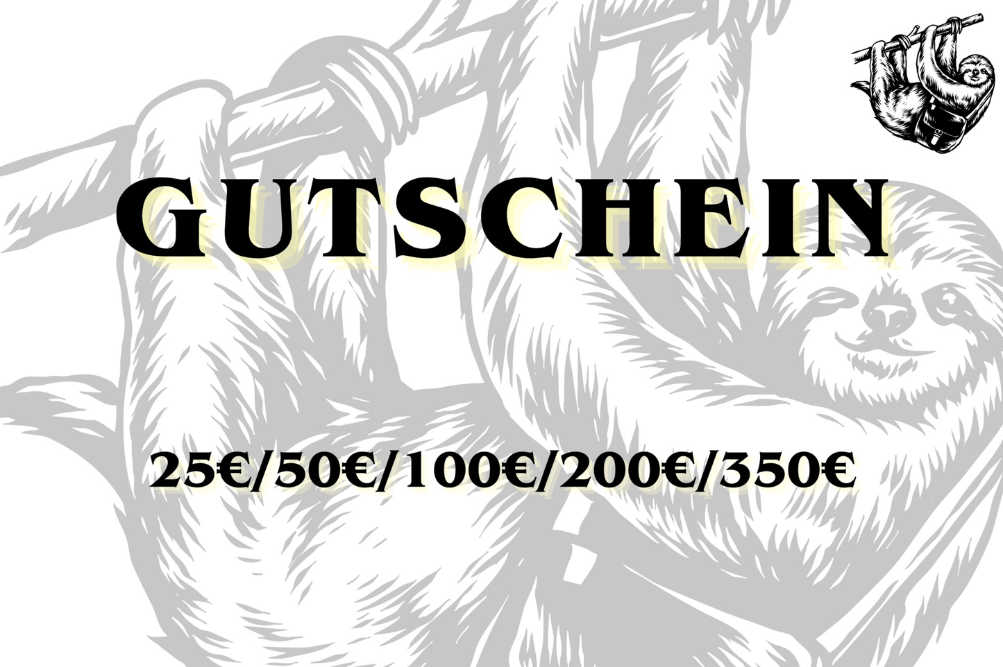 Geschenkgutschein Layzsshop Gutscheinbeträge 25€ bis 350€ mit Faulmotiv.