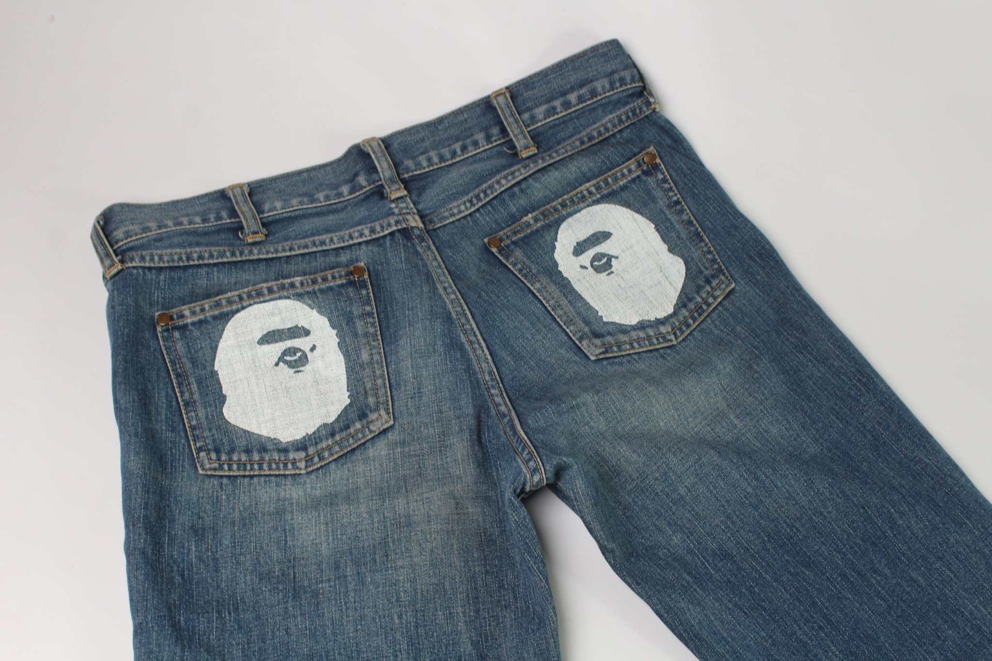 BAPE Denim Jeans BlueBAPE Denim Jeans Blue | LAYZSSHOP | Bape 