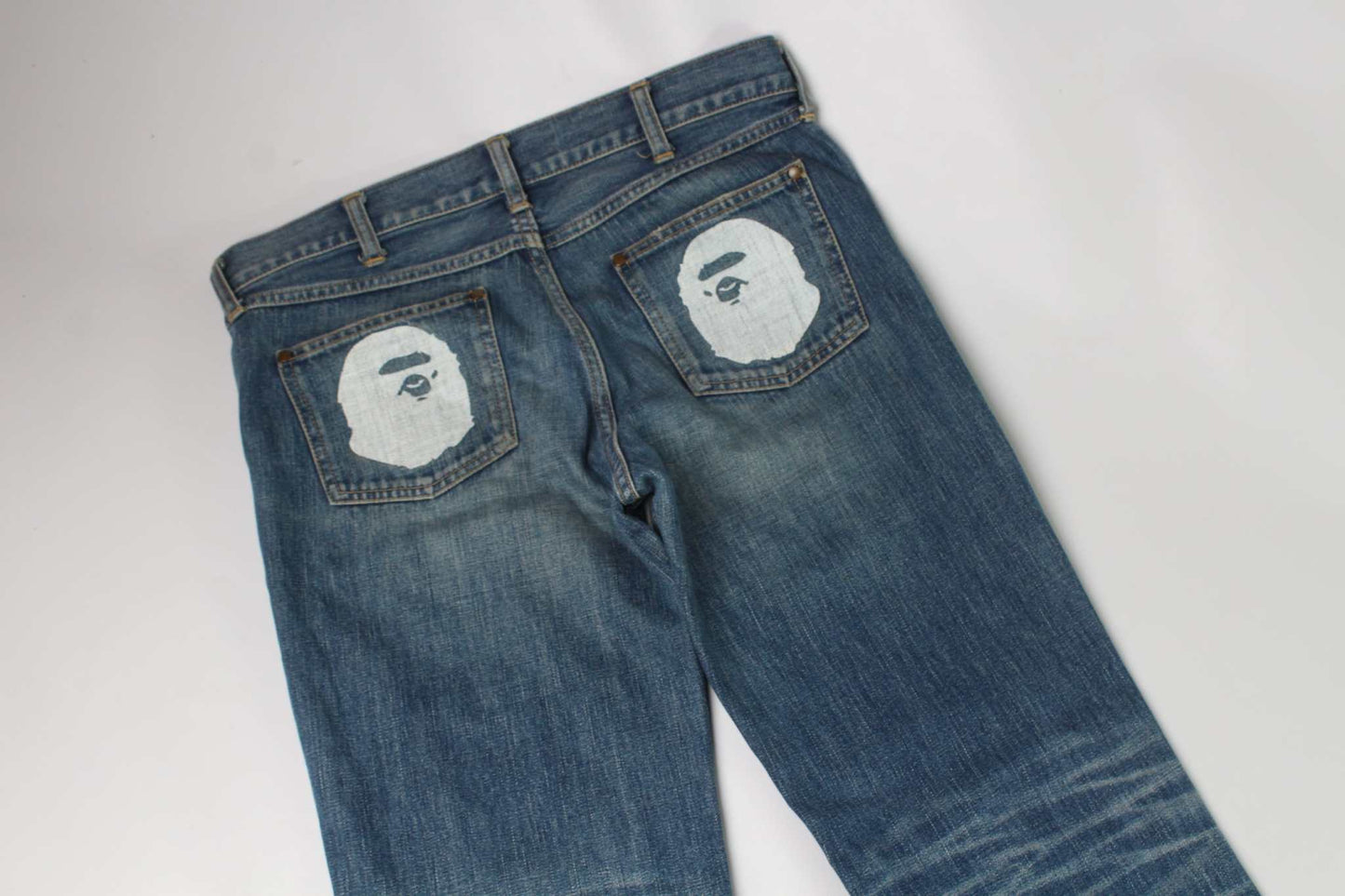 BAPE Denim Jeans BlueBAPE Denim Jeans Blue | LAYZSSHOP | Bape 