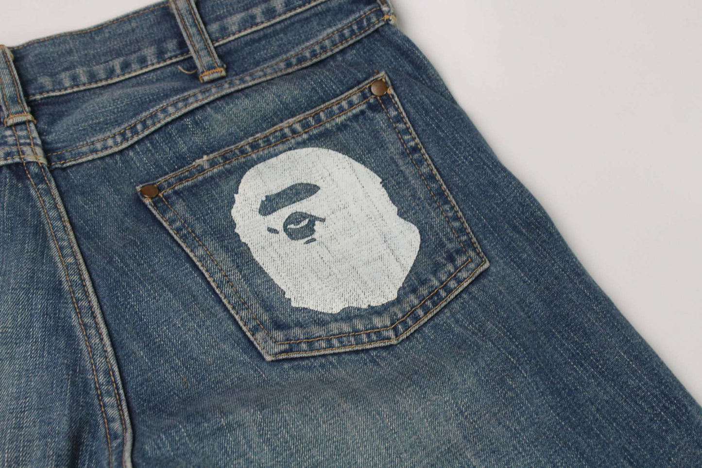 BAPE Denim Jeans BlueBAPE Denim Jeans Blue | LAYZSSHOP | Bape 