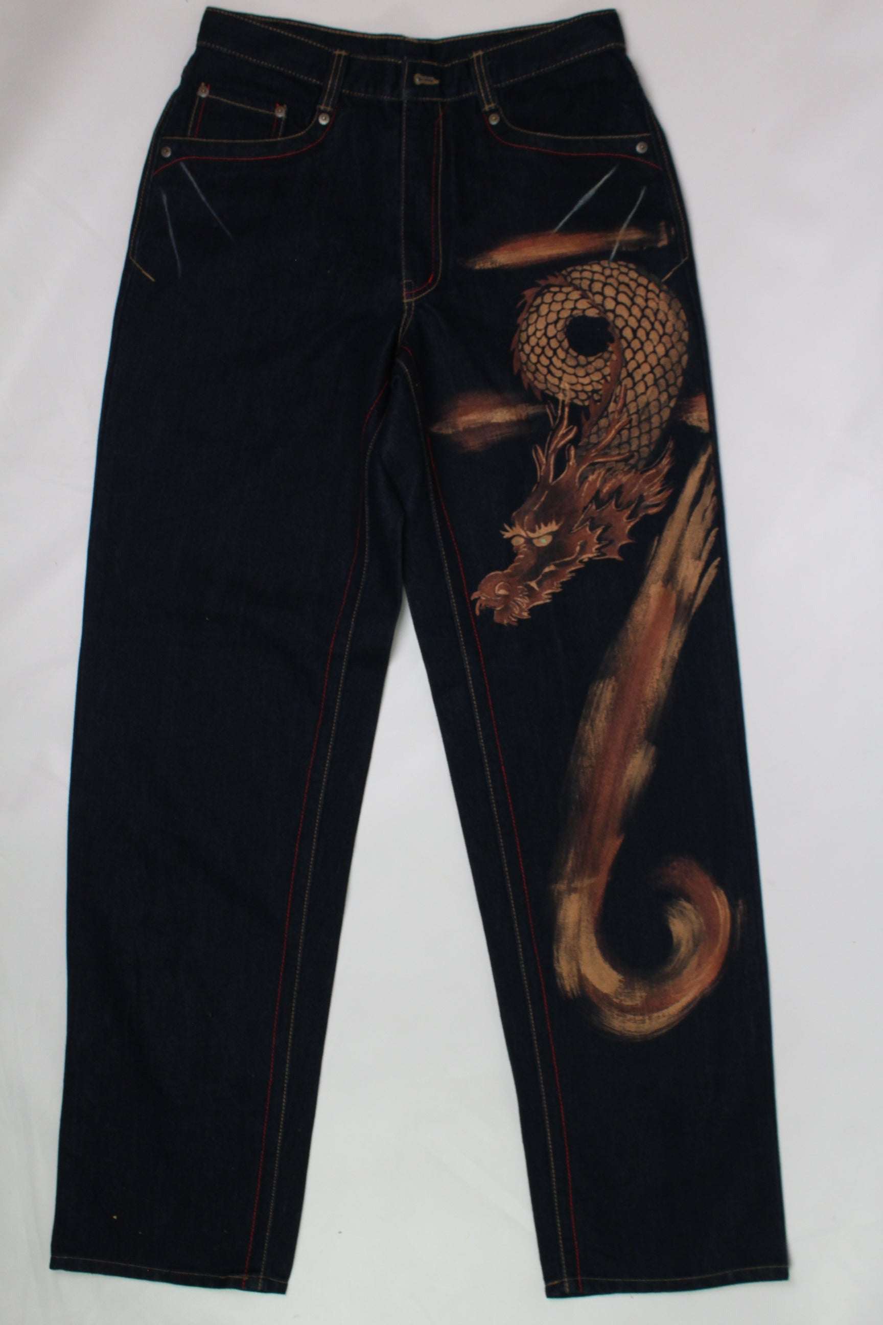 AZZO Dragon Jeans Painted | LAYZSSHOP | Azzo Vintage