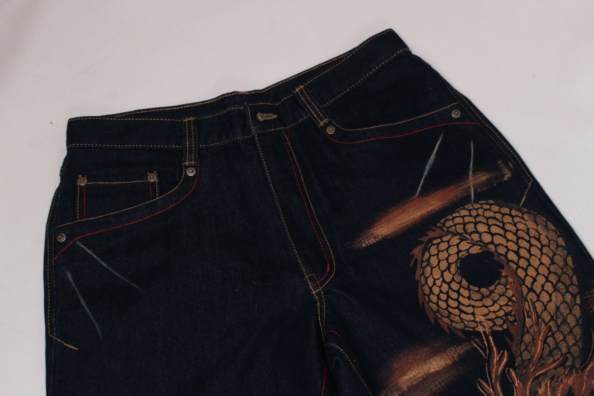 AZZO Dragon Jeans Painted | LAYZSSHOP | Azzo Vintage