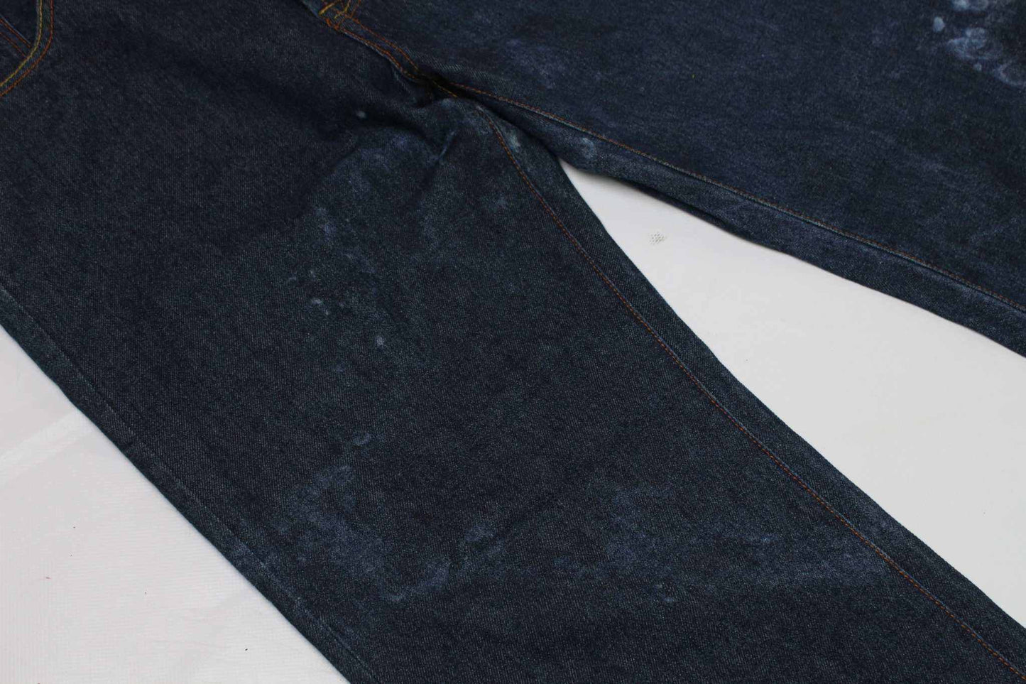 EVISU Blue Paint Daicock Denim | LAYZSSHOP | Evisu Vintage