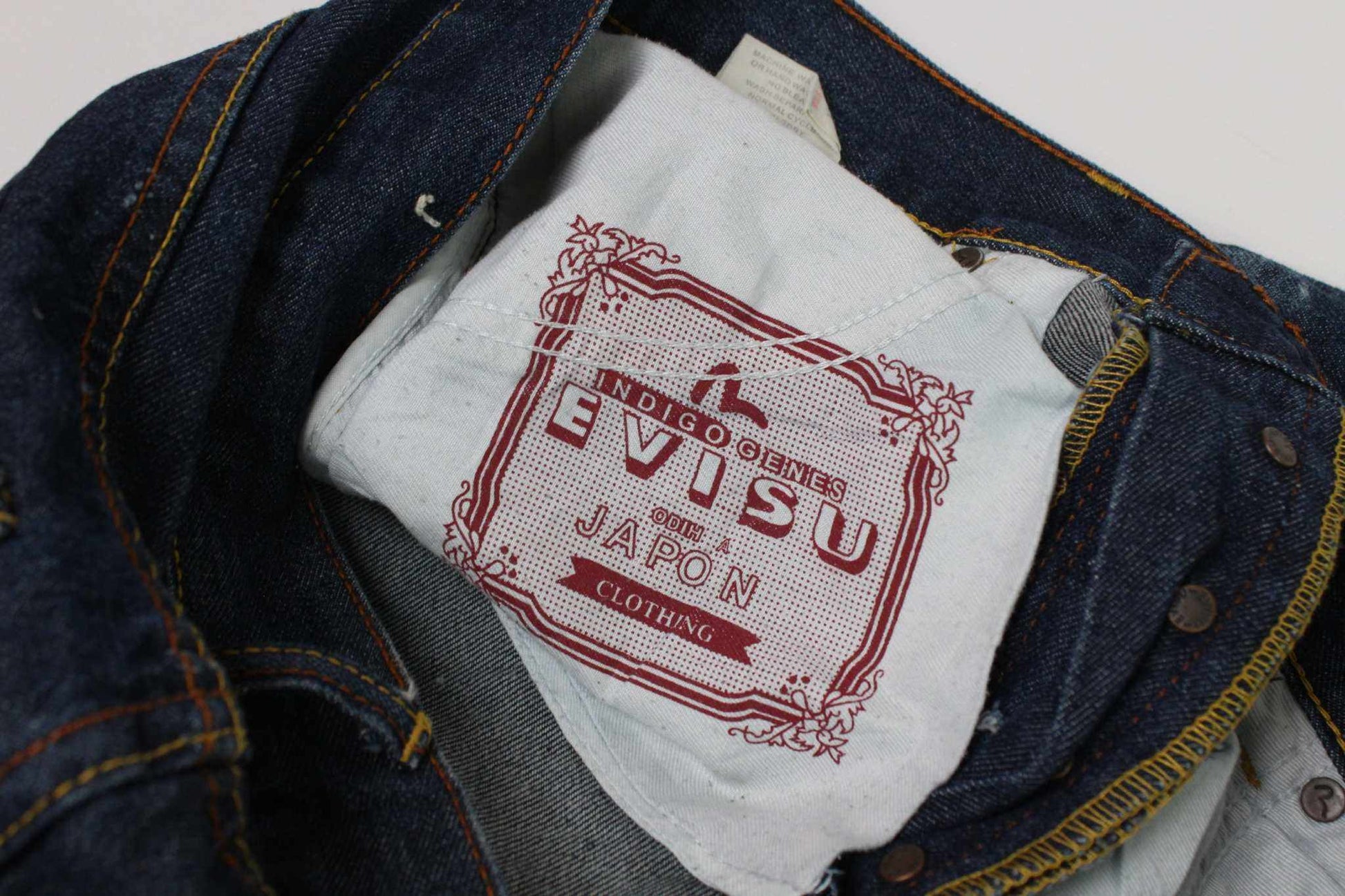 EVISU Blue Paint Daicock Denim | LAYZSSHOP | Evisu Vintage