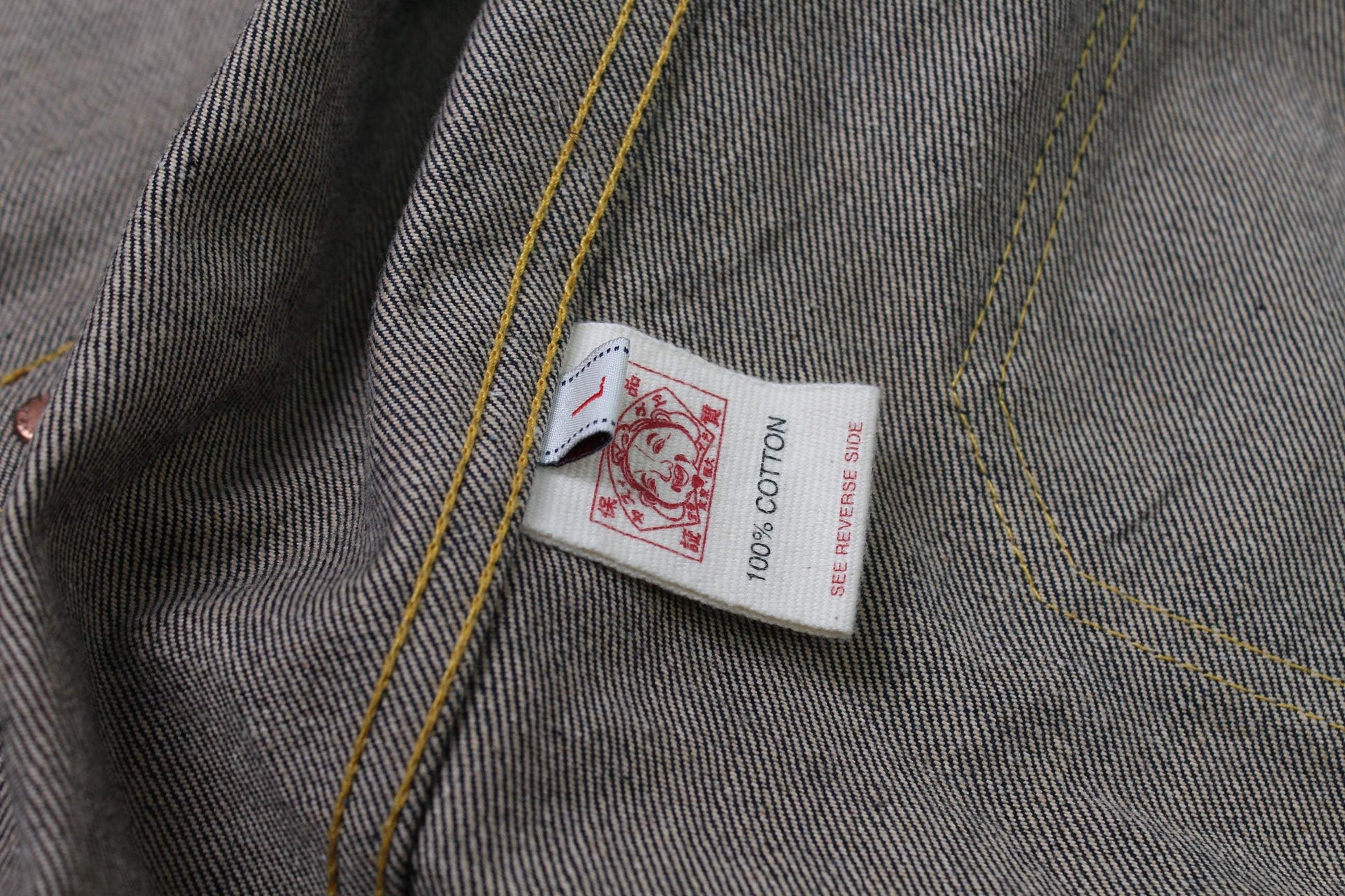 EVISU Japanese Denim Jacket | LAYZSSHOP | Evisu Vintage