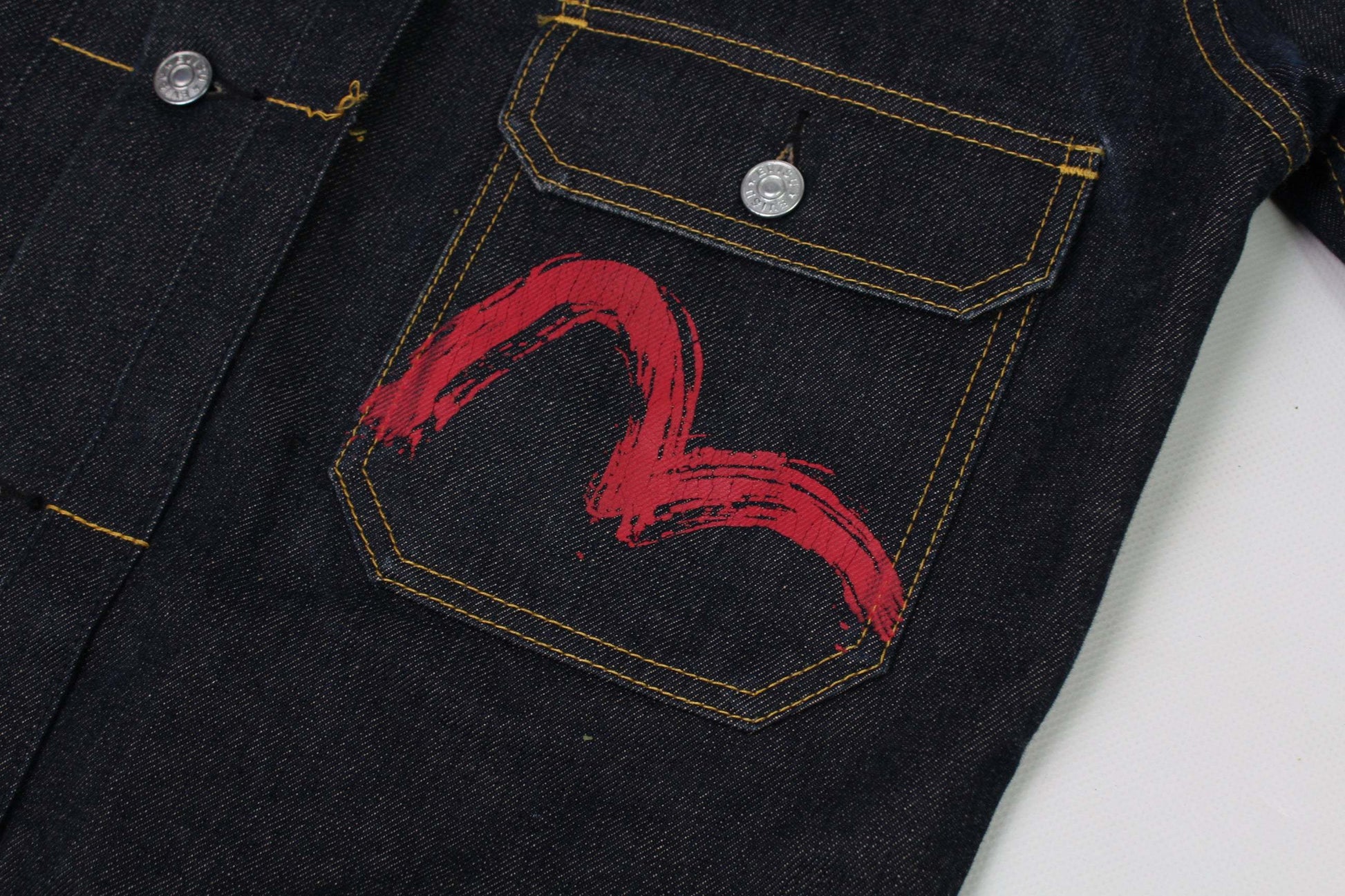 EVISU Japanese Denim Jacket | LAYZSSHOP | Evisu Vintage