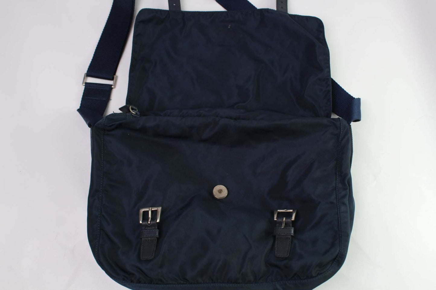 PRADA Messenger Bag Double Strap Blue