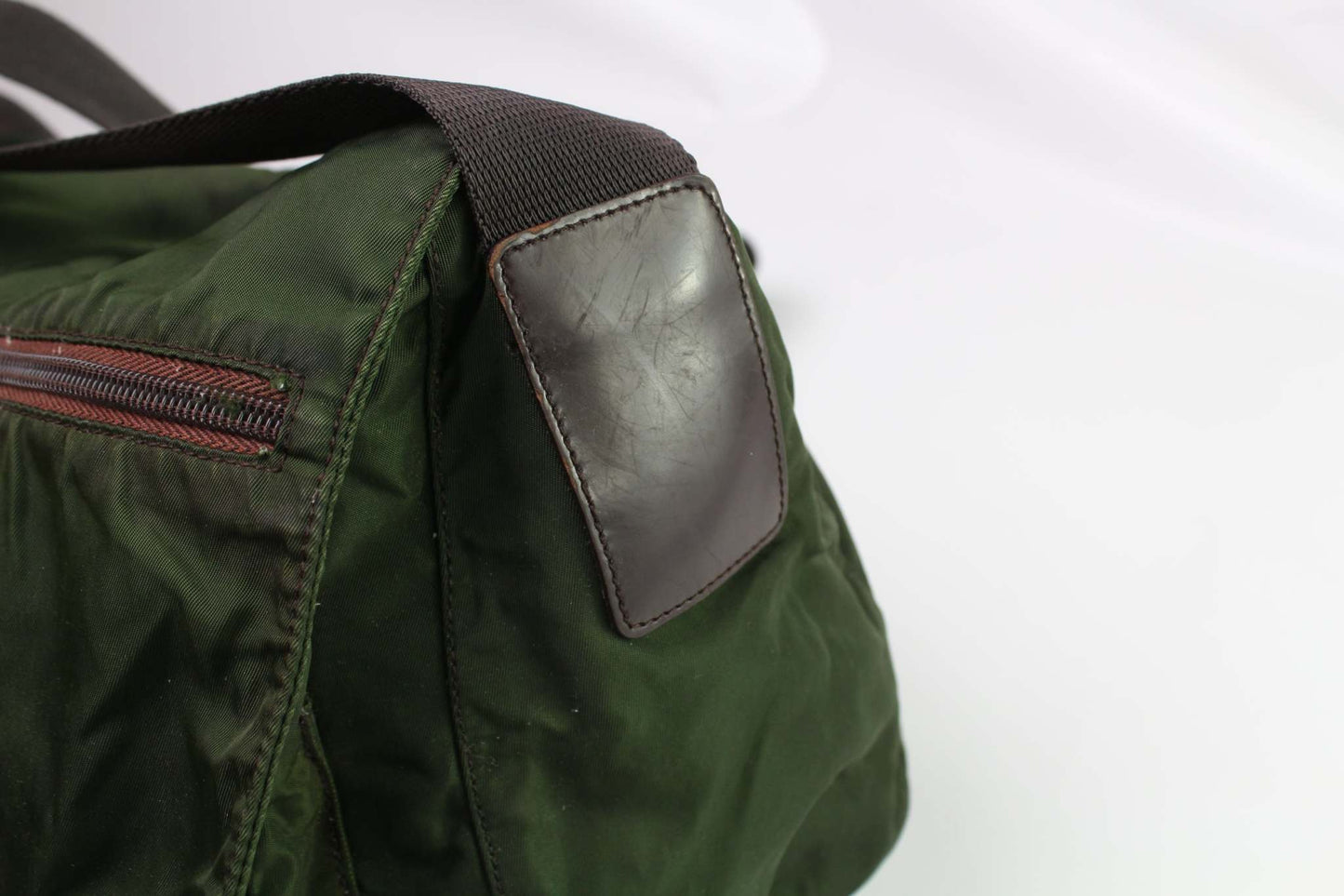 PRADA Messenger Bag Double Strap Green