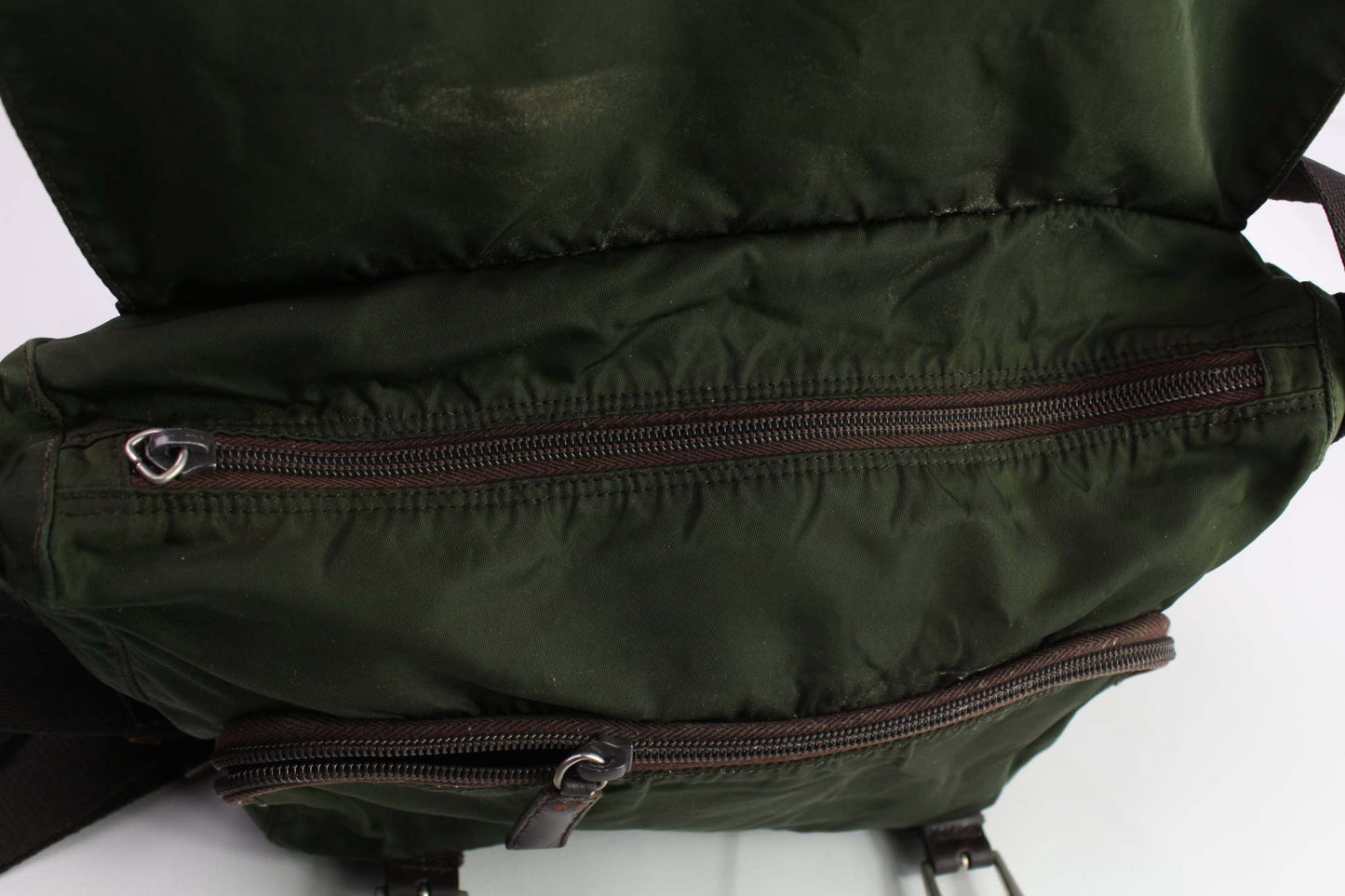 PRADA Messenger Bag Double Strap Green