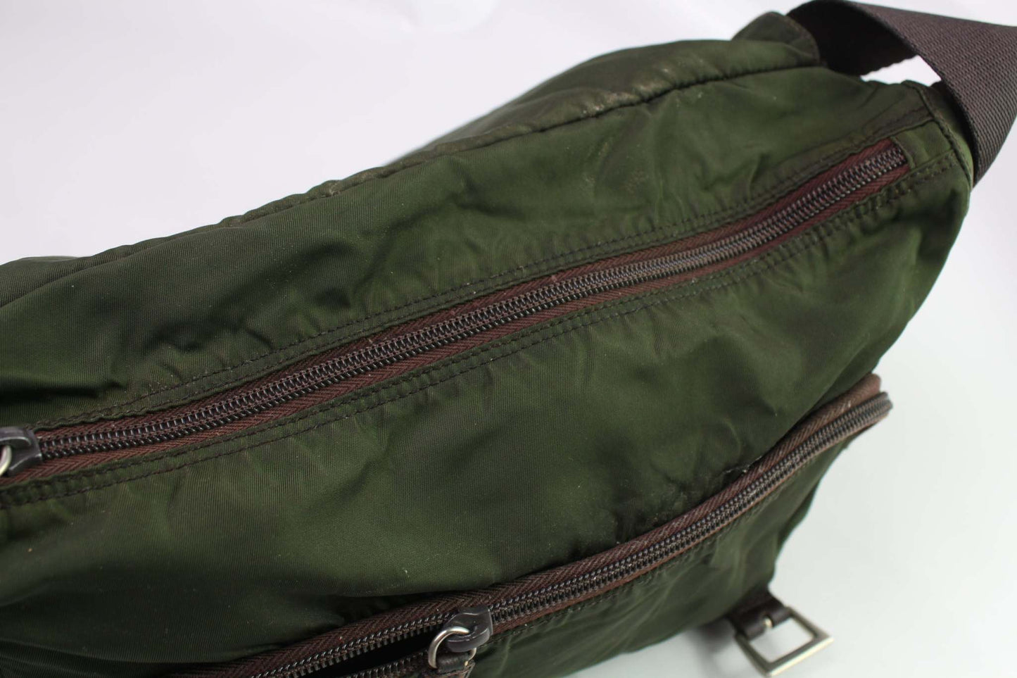 PRADA Messenger Bag Double Strap Green