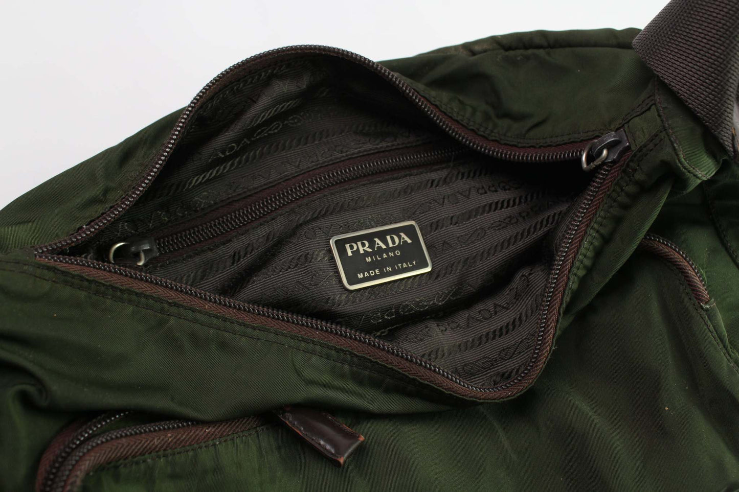 PRADA Messenger Bag Double Strap Green