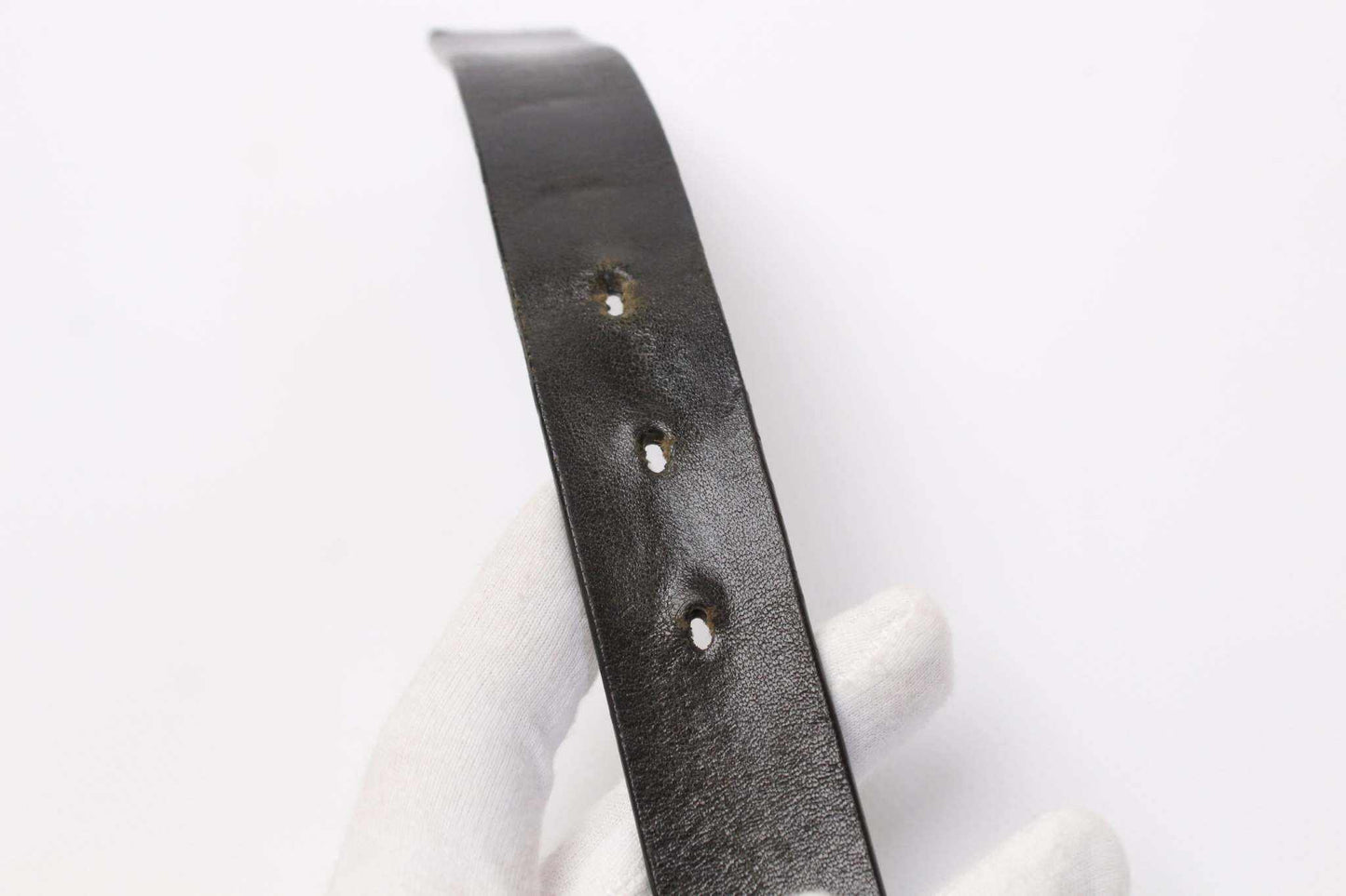 GUCCI Black Leather Belt with Silver "GG" | LAYZSSHOP | Gucci Vintage