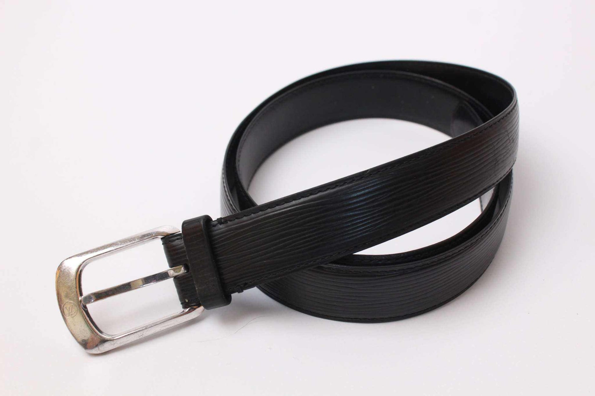 LOUIS VUITTON Epi Leather Belt Black | LAYZSSHOP | Louis Vuitton Vintage