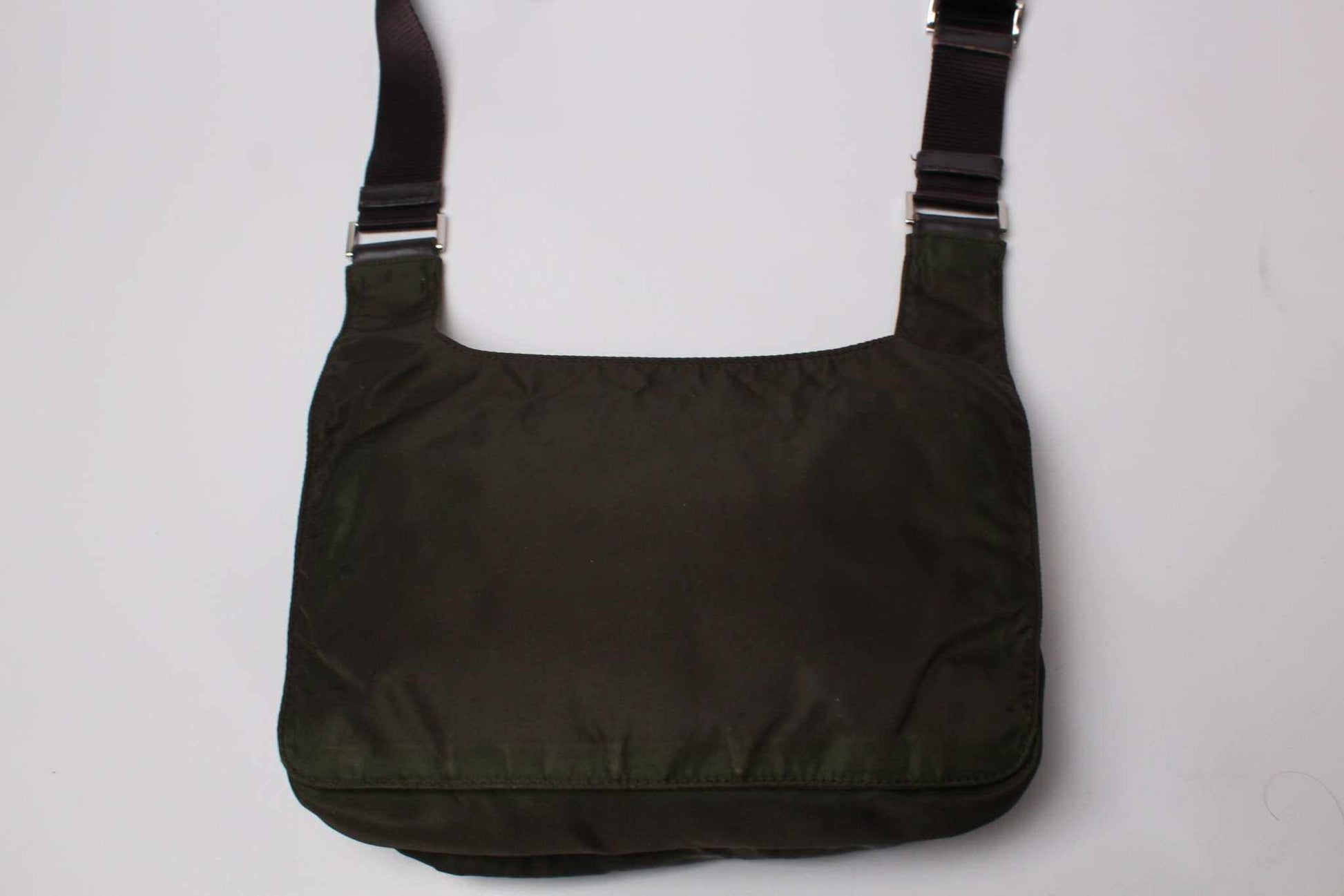 PRADA Messenger Bag One Strap Khaki | LAYZSSHOP | Prada Vintage